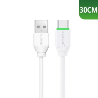 Rixus RXUC13AC Ladekabel USB-A To USB-C 30cm White