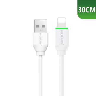 Rixus RXUC13AL Ladekabel USB-A To Lightning Anschluss 30cm White