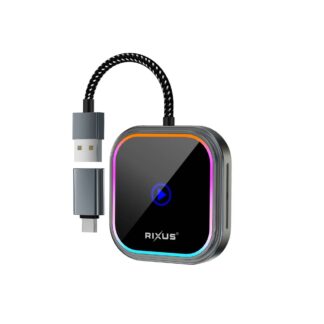 Rixus RXCP05 Wireless Carplay Adapter Metallic Gray