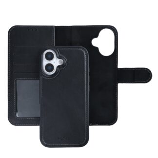 Rixus Duo Magnetische Wallet-Hülle für iPhone 15 16 17 Modell & Farbe - Modell: iPhone 17 - Farbe: Schwarz
