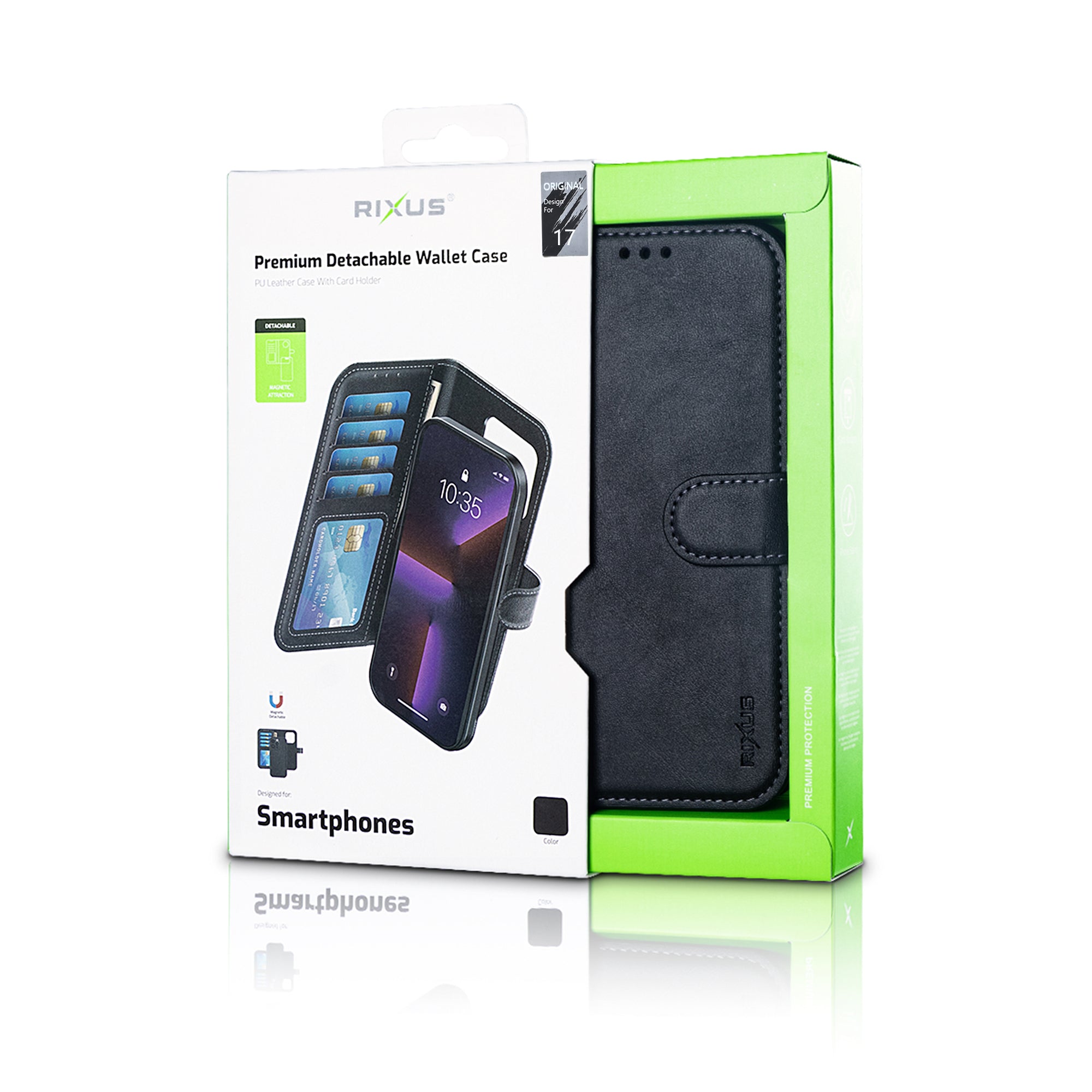 Rixus Duo Magnetische Wallet-Hülle für iPhone 15 16 17 Modell & Farbe – Bild 20