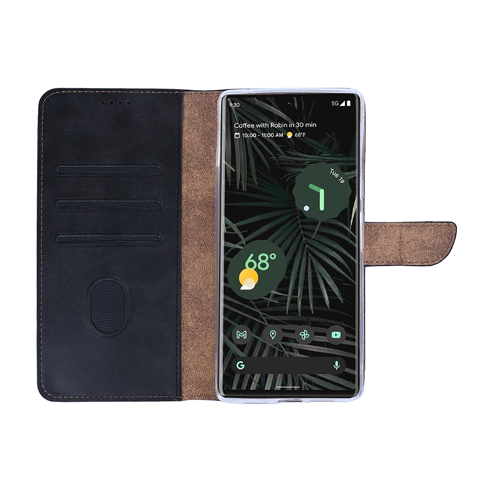Rixus Buchhülle für Google Pixel 6A Black – Bild 5