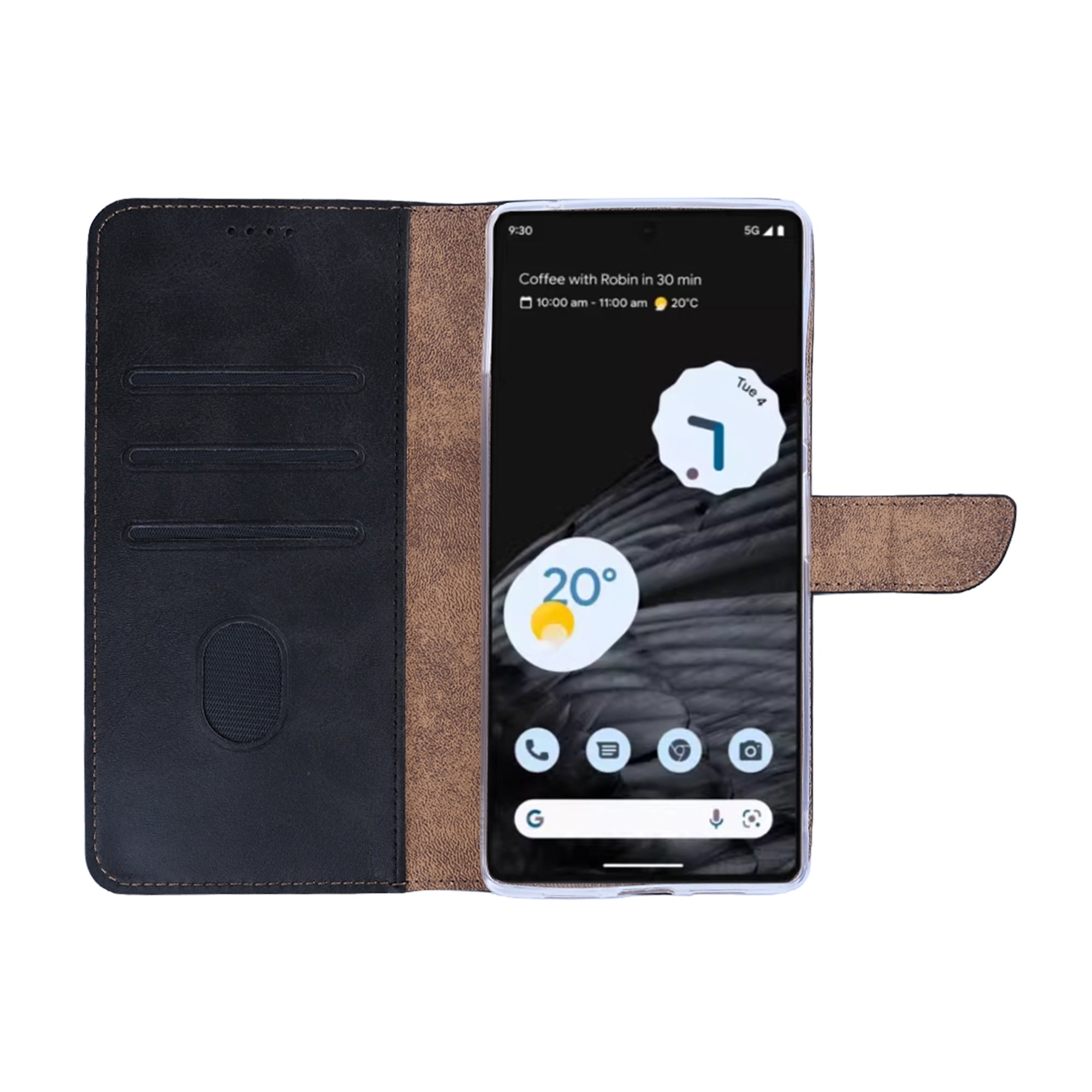 Rixus Buchhülle für Google Pixel 7 Pro Black – Bild 5