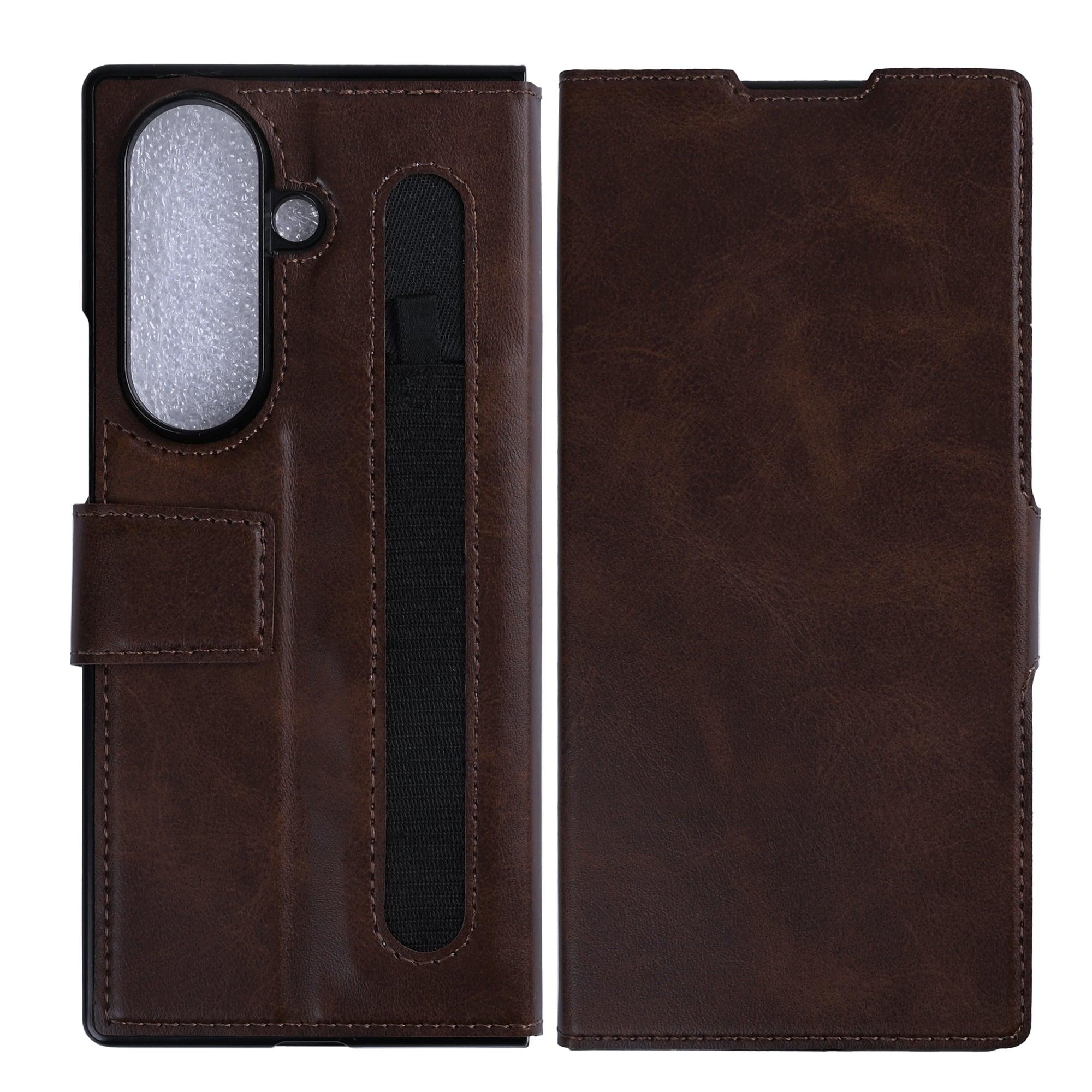 Rixus Wallet Hülle mit Pen Holder für Samsung Galaxy Z Fold 7 Brown – Bild 3