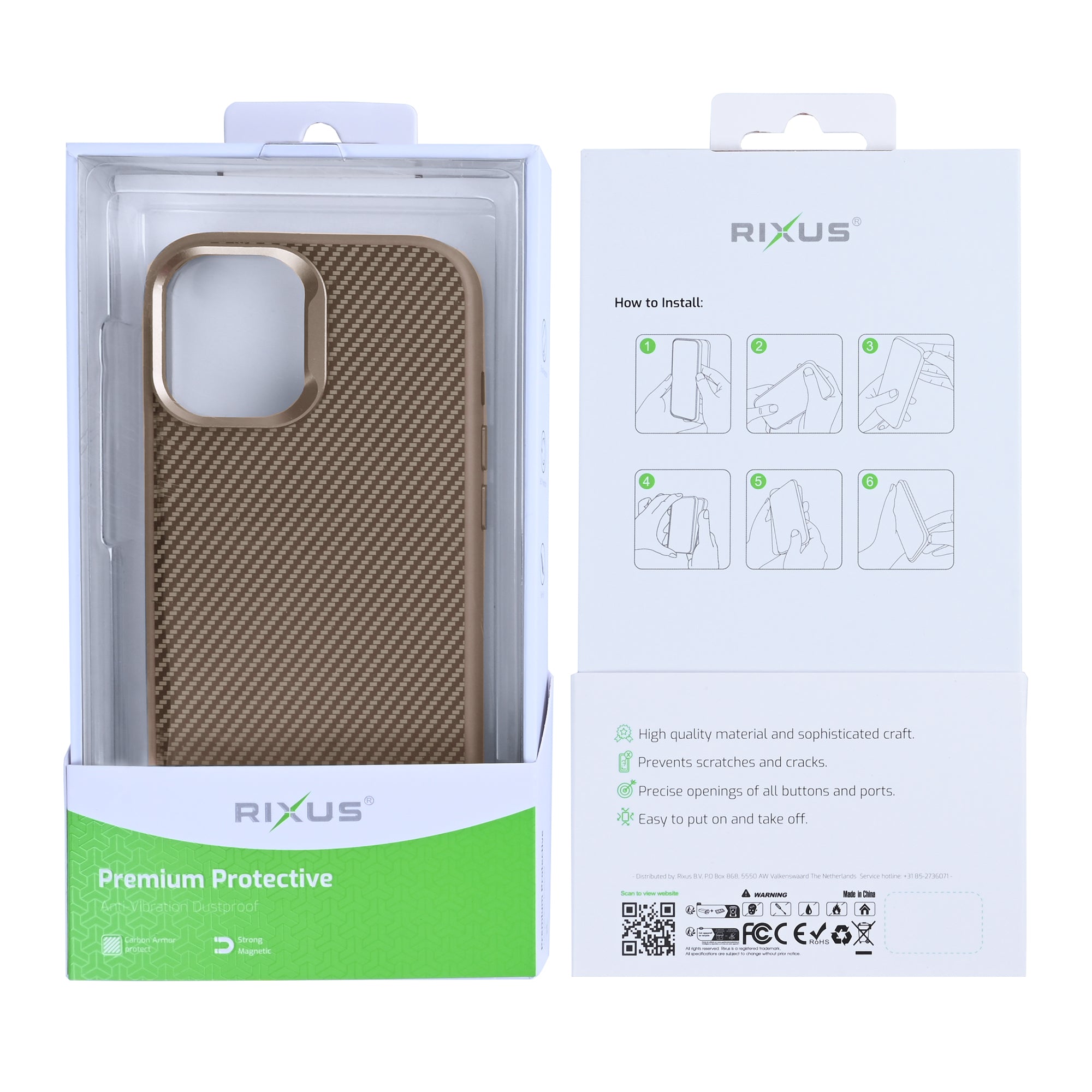 Rixus Mag Carbon MagSafe Hülle für iPhone 15 16 17 Modell & Farbe – Bild 78