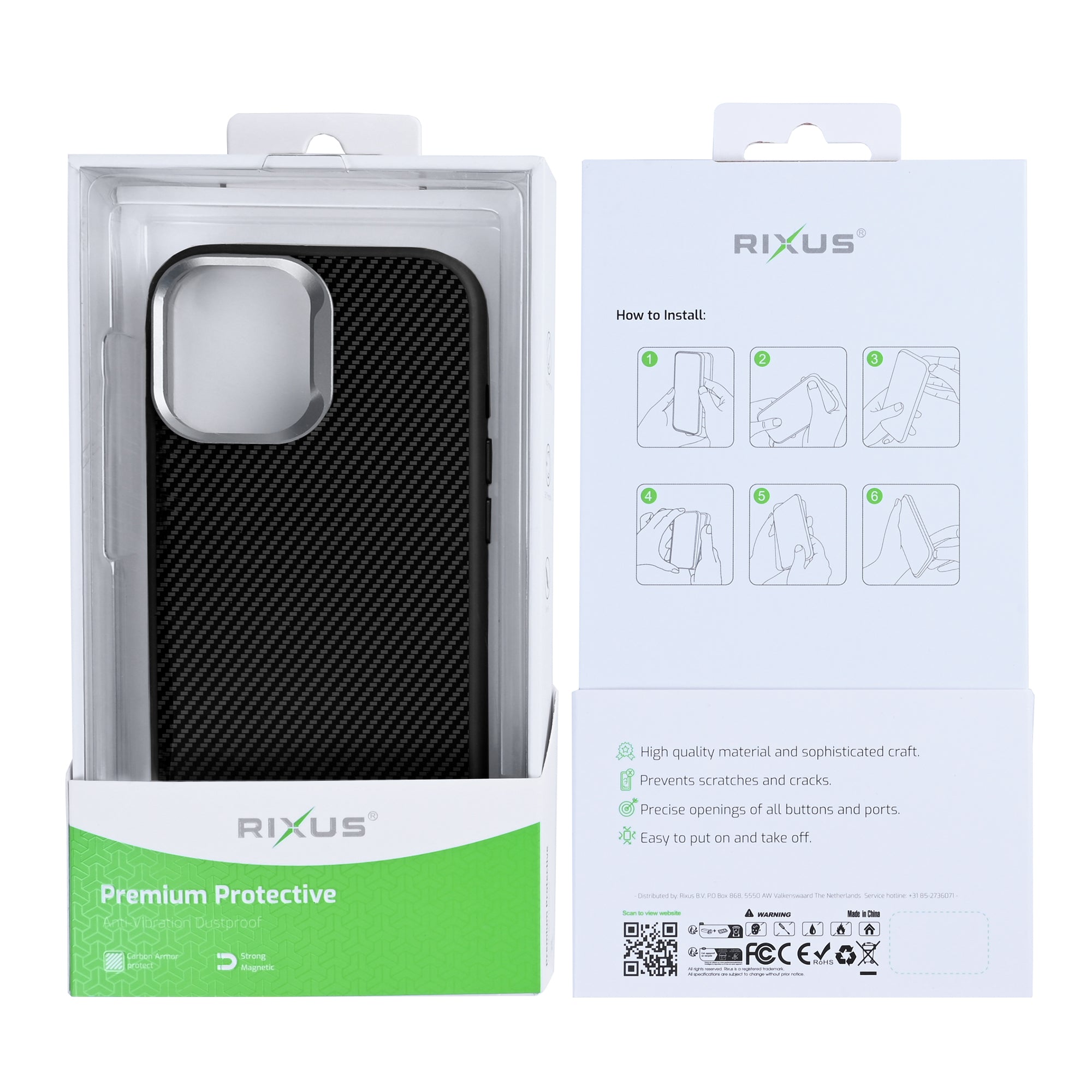 Rixus Mag Carbon MagSafe Hülle für iPhone 15 16 17 Modell & Farbe – Bild 72