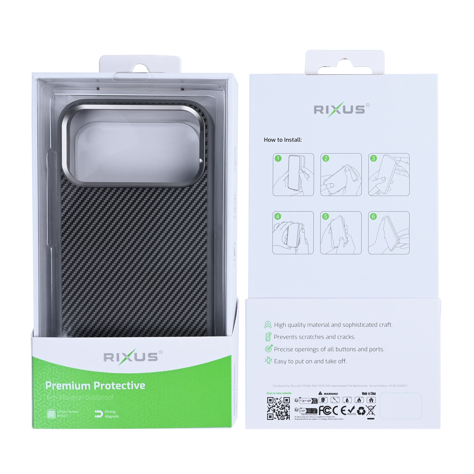 Rixus Mag Carbon MagSafe Hülle für iPhone 15 16 17 Modell & Farbe – Bild 66