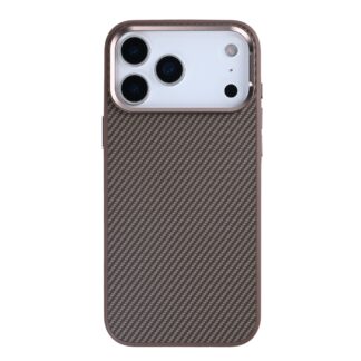 Rixus Mag Carbon MagSafe Hülle für iPhone 15 16 17 Modell & Farbe - Modell: iPhone 17 Pro - Farbe: Braun