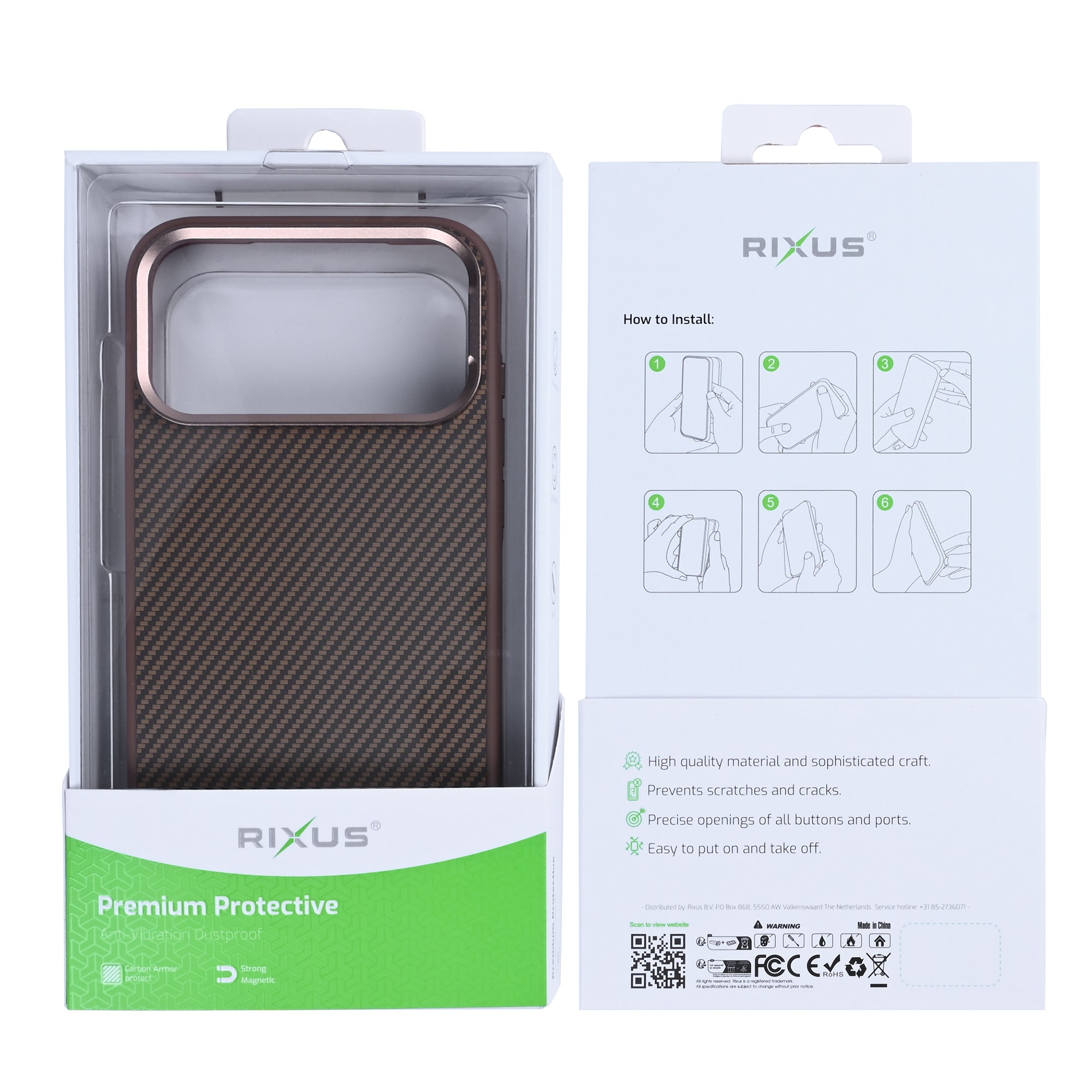 Rixus Mag Carbon MagSafe Hülle für iPhone 15 16 17 Modell & Farbe – Bild 60