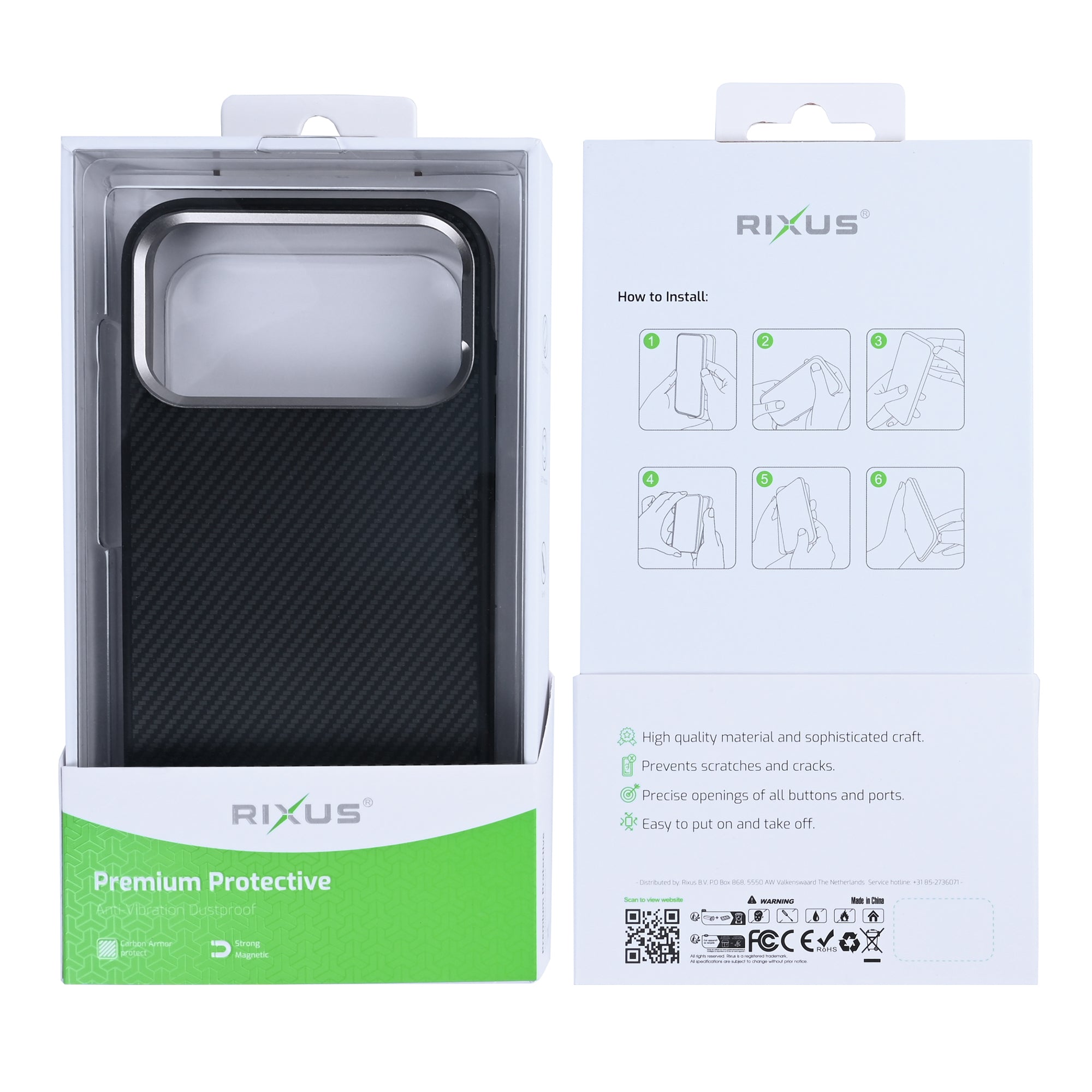 Rixus Mag Carbon MagSafe Hülle für iPhone 15 16 17 Modell & Farbe – Bild 54