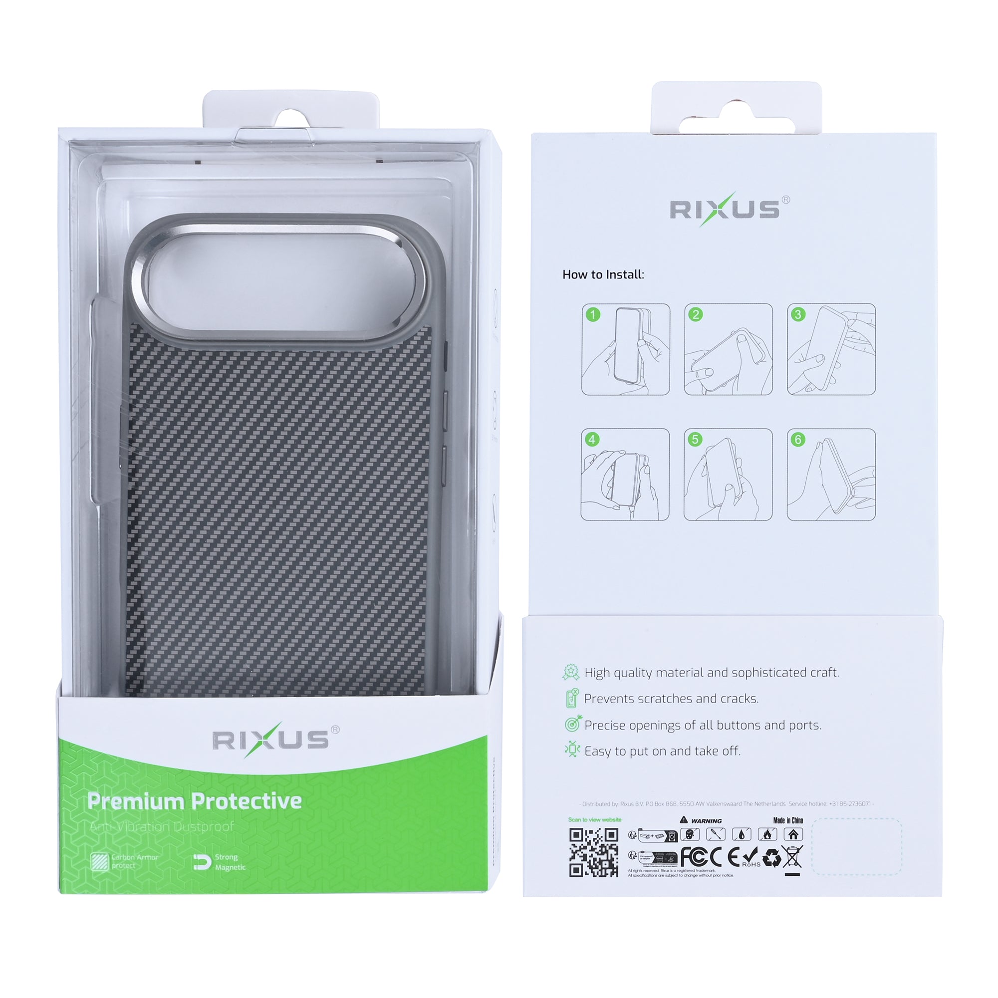 Rixus Mag Carbon MagSafe Hülle für iPhone 15 16 17 Modell & Farbe – Bild 48