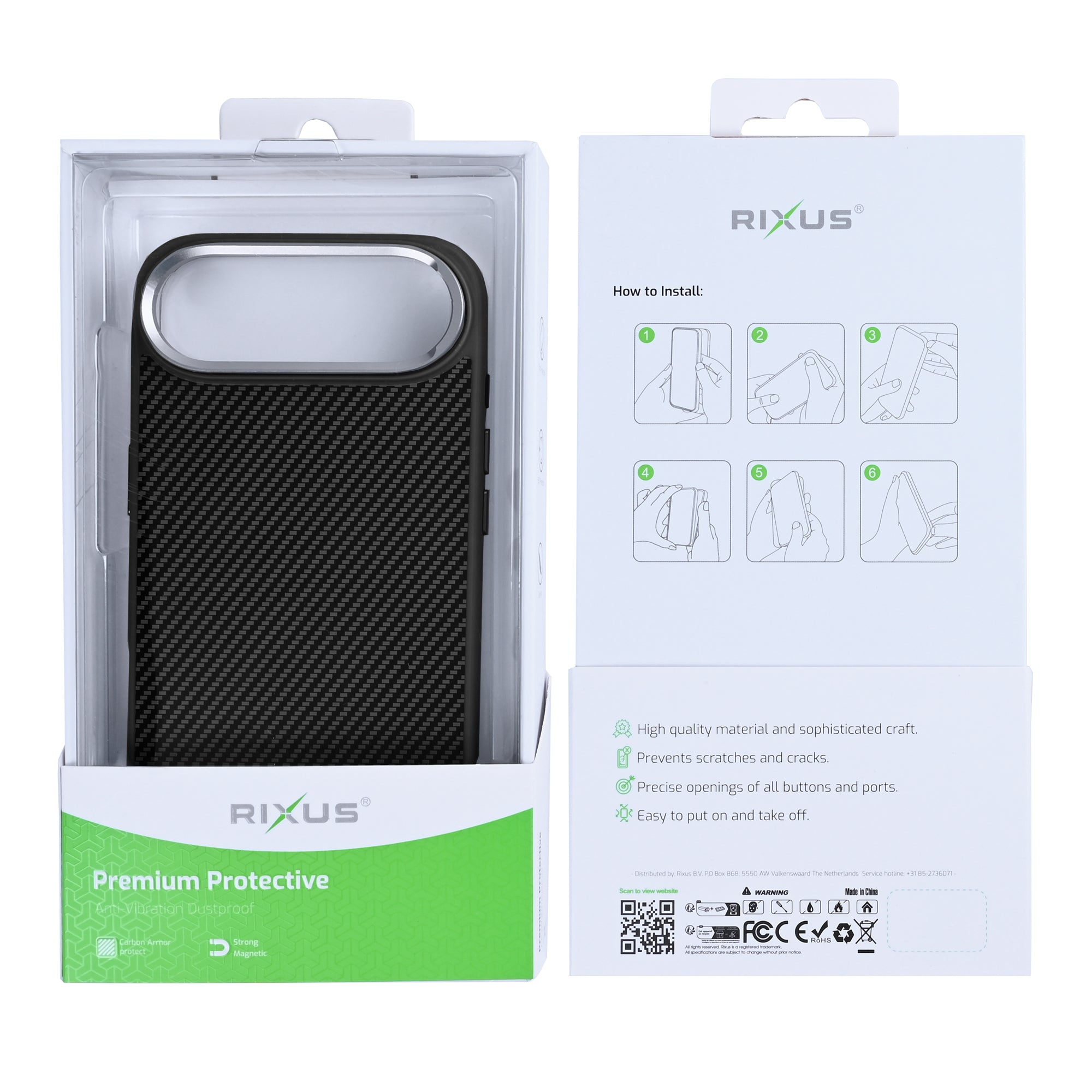 Rixus Mag Carbon MagSafe Hülle für iPhone 15 16 17 Modell & Farbe – Bild 36