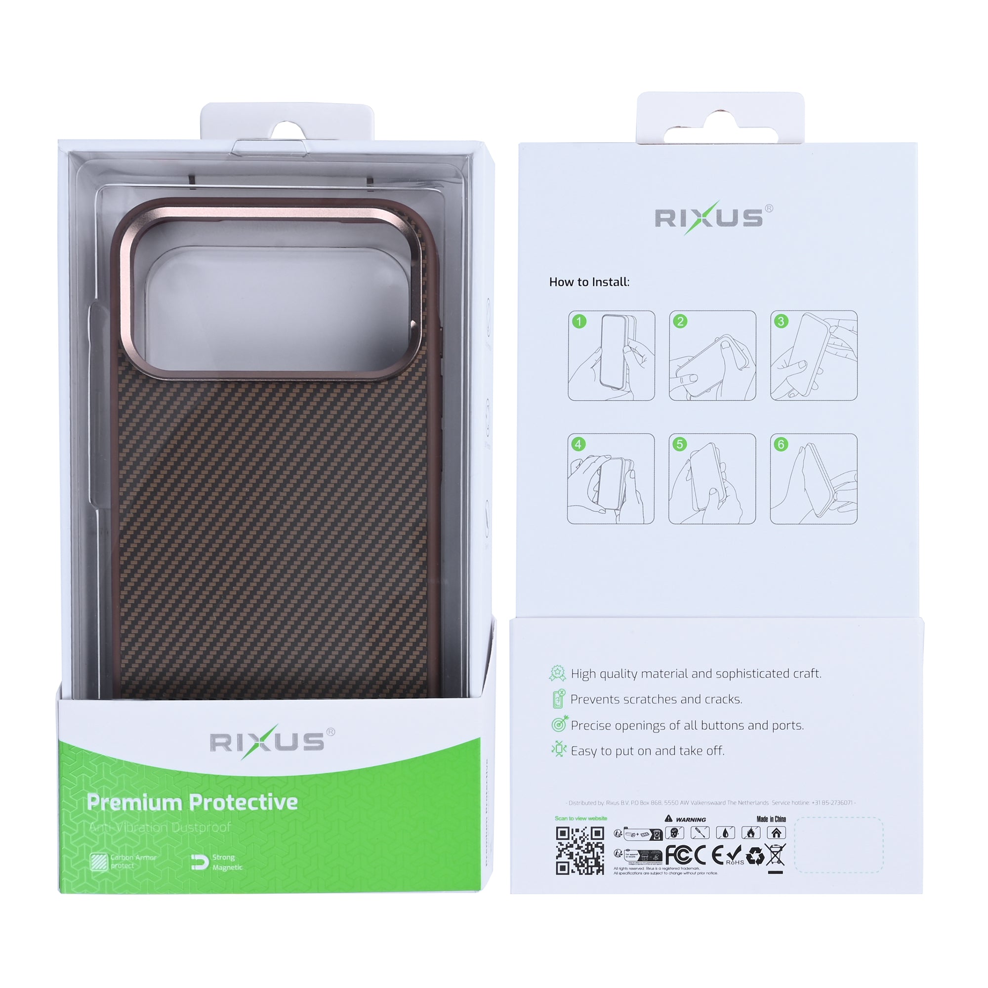 Rixus Mag Carbon MagSafe Hülle für iPhone 15 16 17 Modell & Farbe – Bild 24