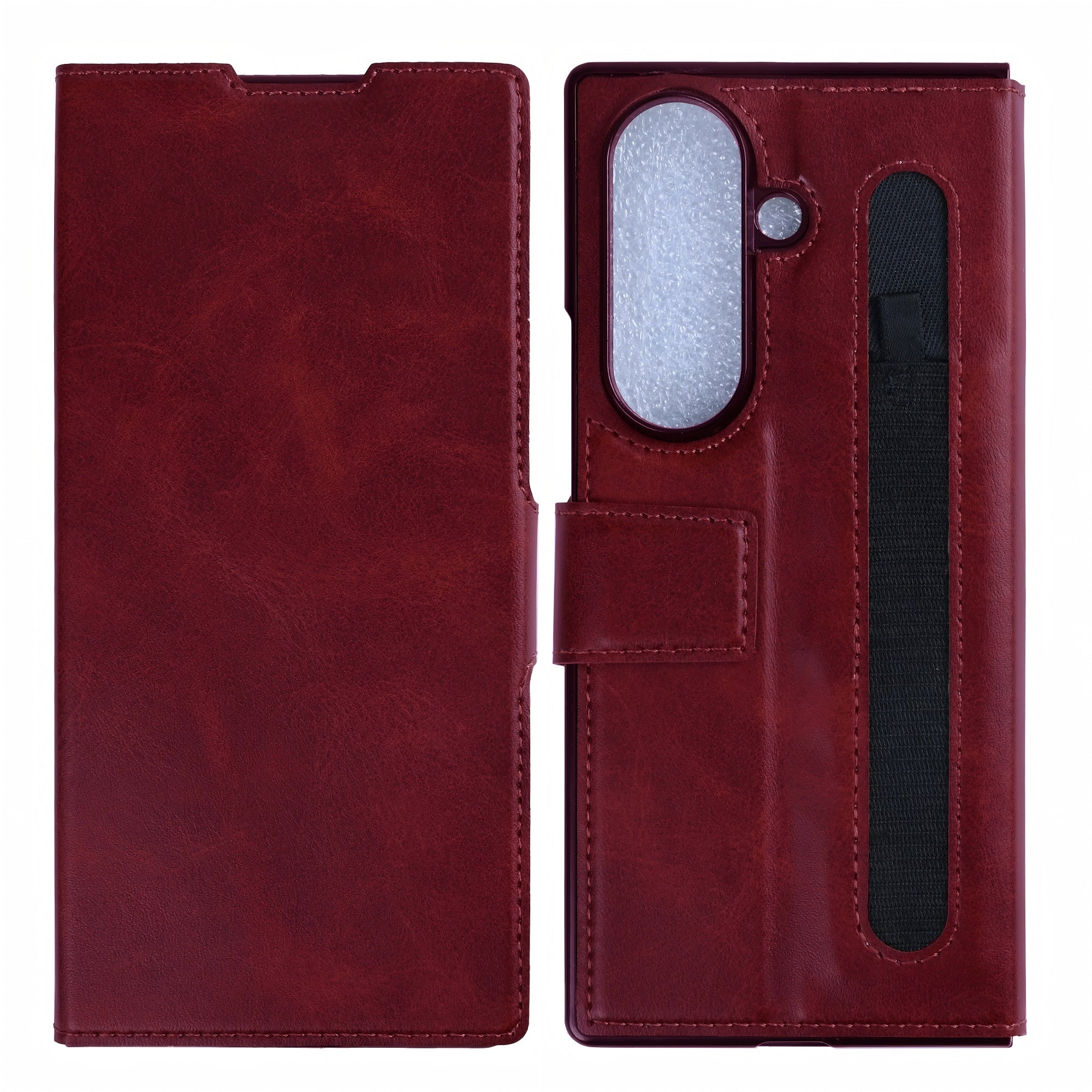 Rixus Wallet Hülle mit Pen Holder für Samsung Galaxy Z Fold 7 Red – Bild 3