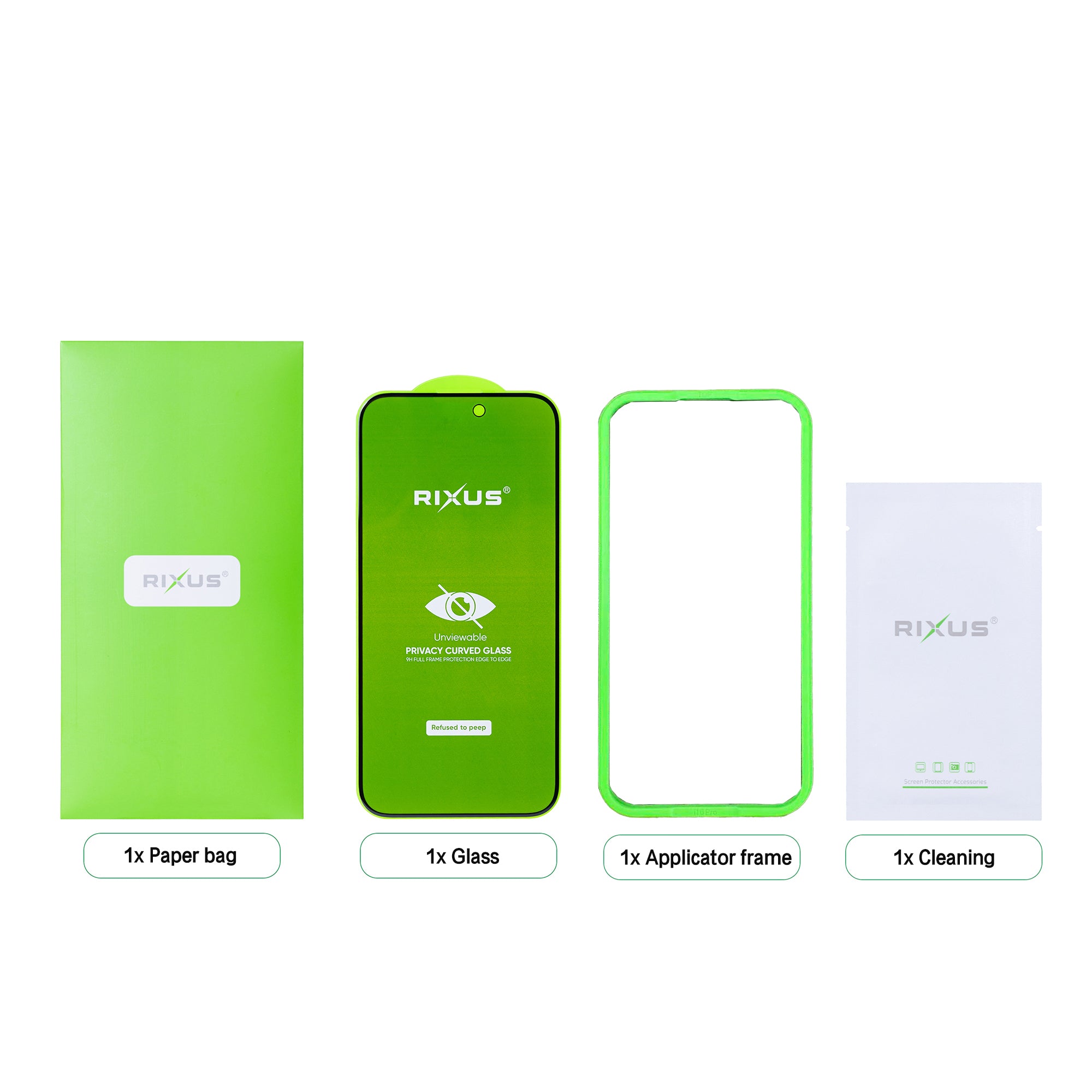Rixus Privacy Full Curved Edge Panzerglas für Apple iPhone 17 Pro – Bild 6