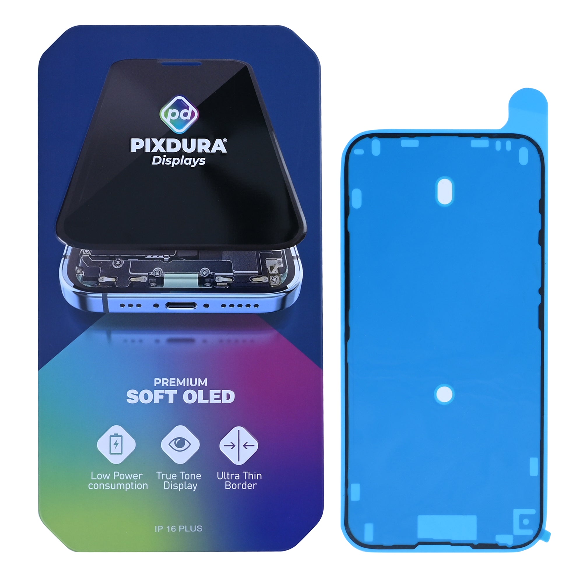 PIXDURA Display für iPhone 16 Plus Soft OLED Premium 60Hz Touchscreen – Bild 6