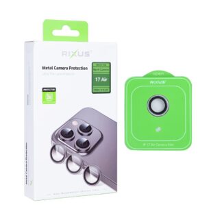 Rixus Metal Shield Kamera Panzerglas für Apple iPhone 17 Air Silver