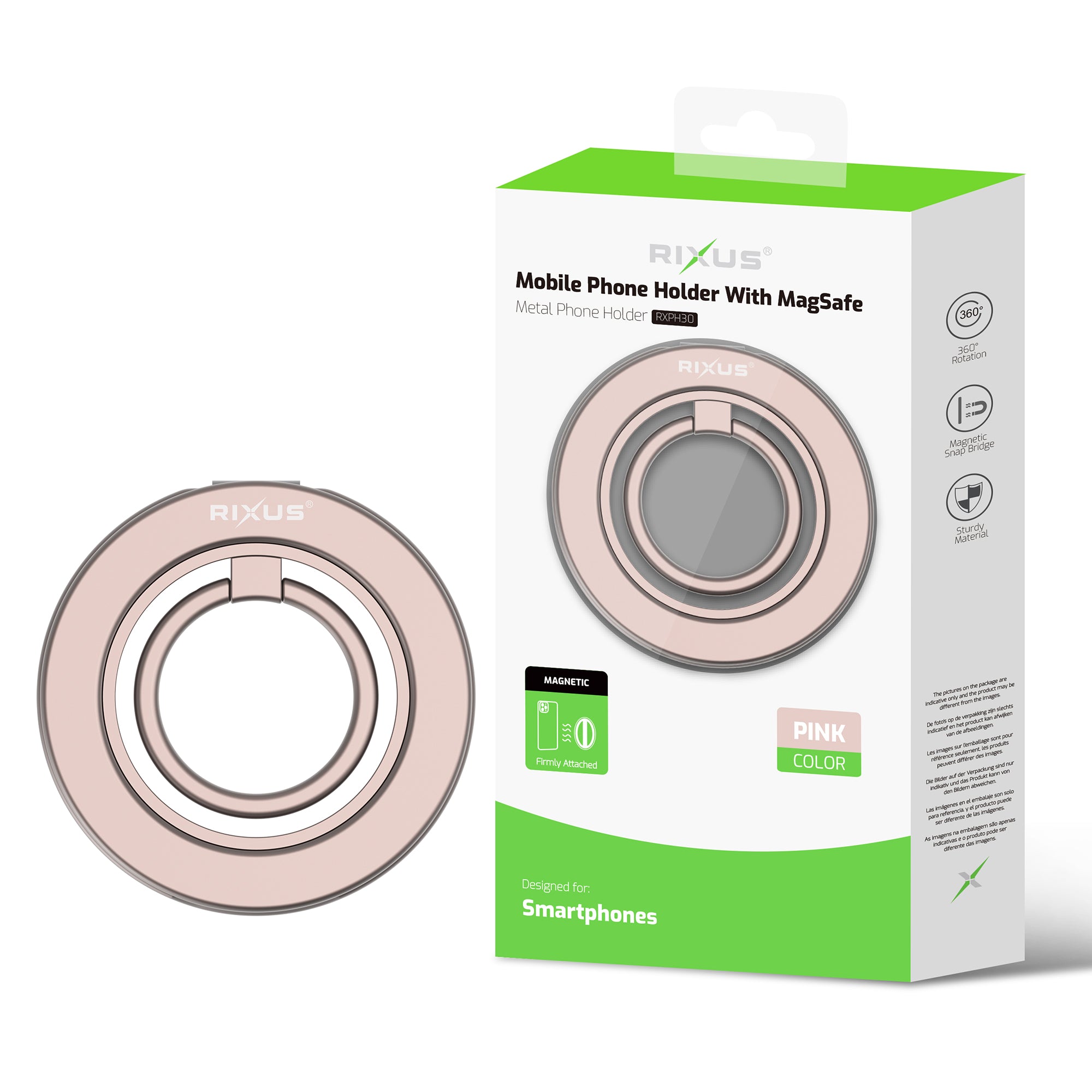 Rixus RXPH30G MagGo Magnetic Ring Holder Titanium Gold – Bild 6