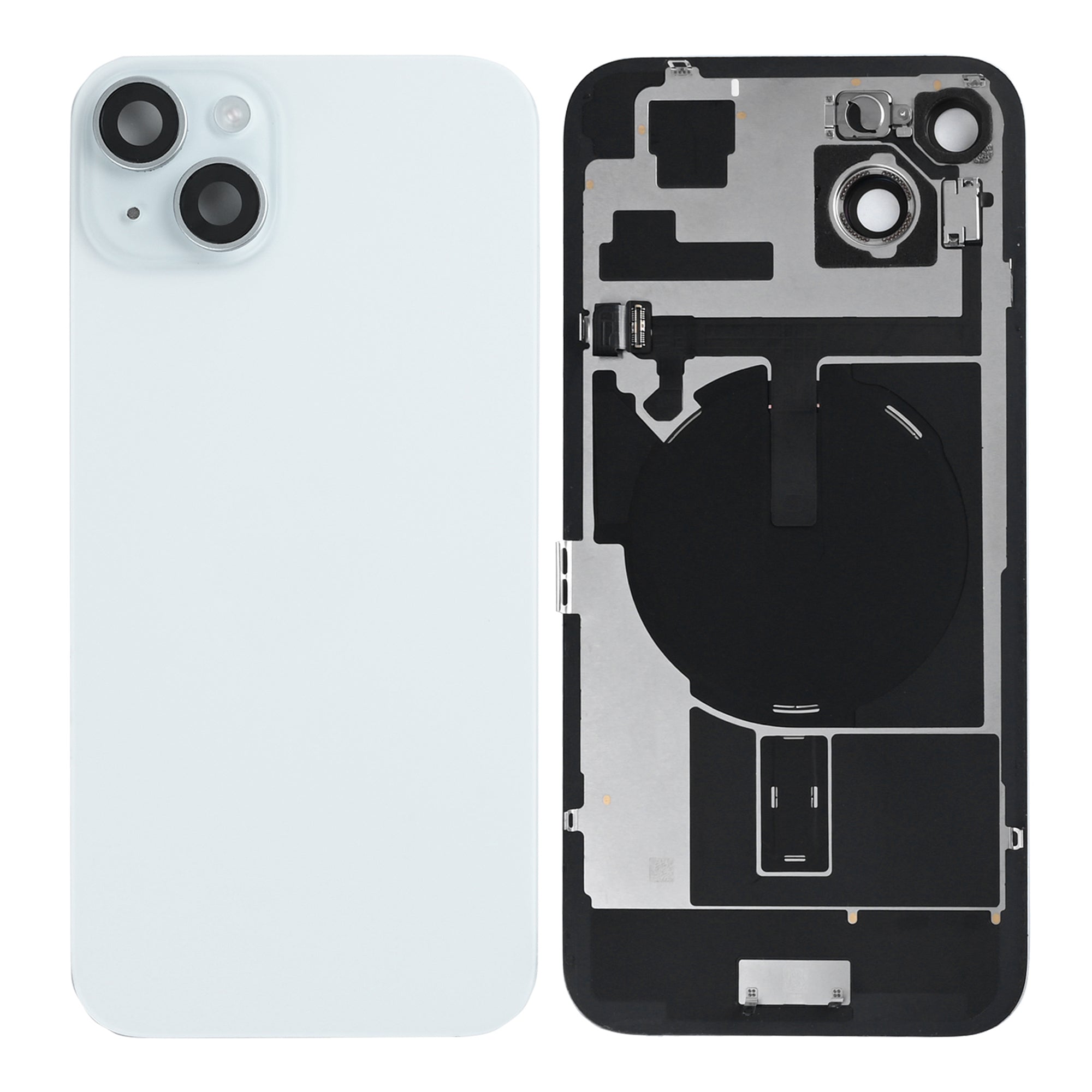 Für Apple iPhone 15 Rückglas mit NFC, Enlarged Kamera Rahmen Blue Original ausgebaut – Bild 3