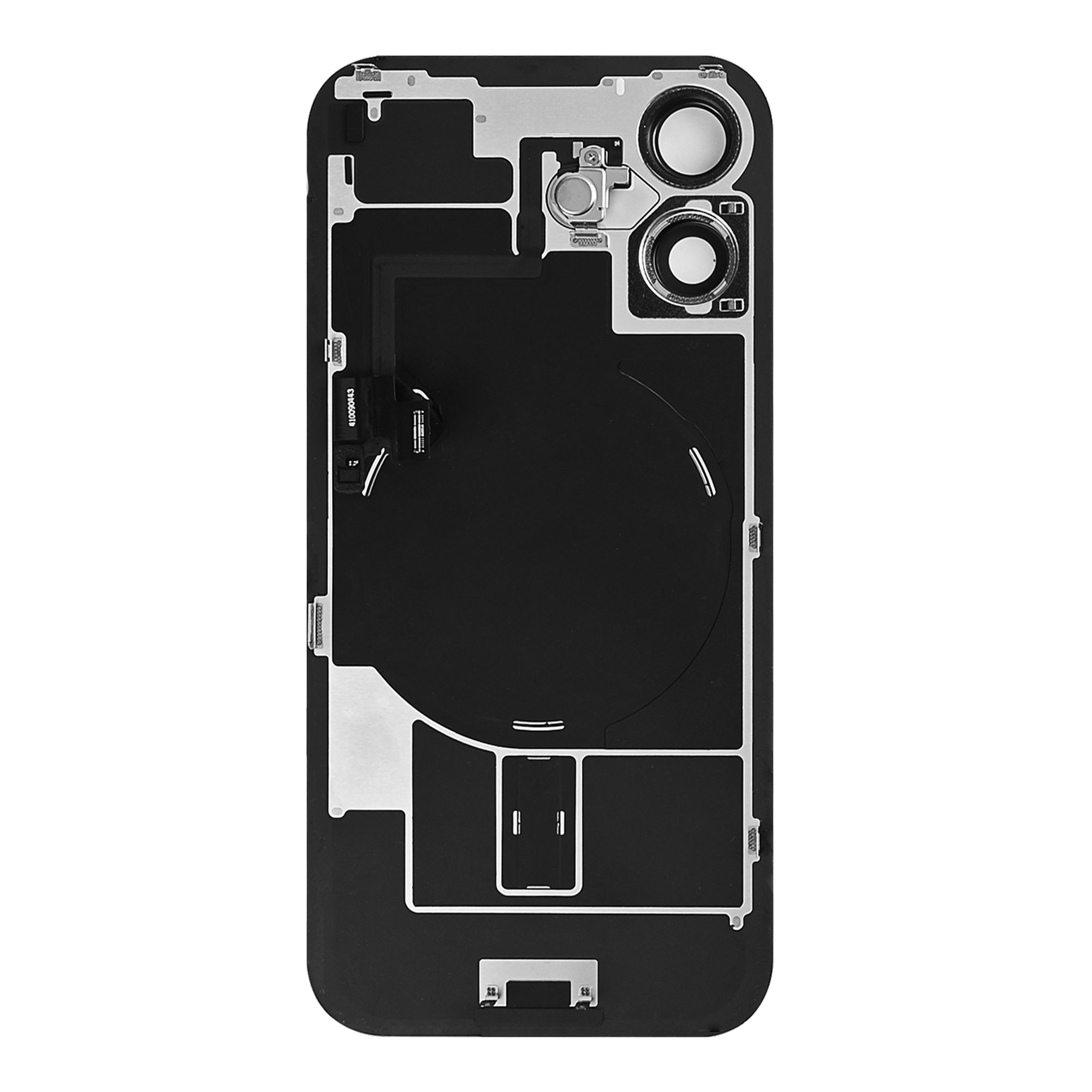Für Apple iPhone 16 Rückglas mit NFC, Enlarged Kamera Rahmen Black Original ausgebaut – Bild 2