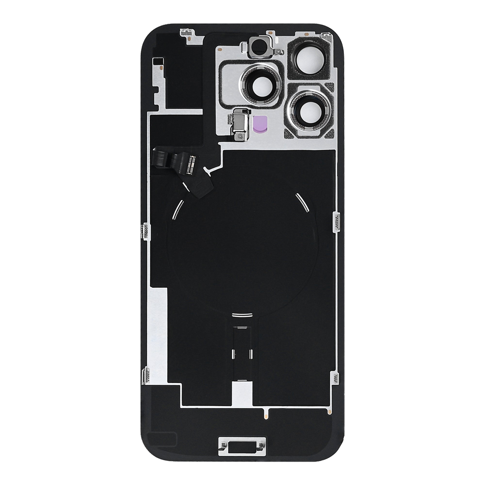 Für Apple iPhone 16 Pro Rückglas mit NFC, Enlarged Kamera Rahmen Black Titanium Original ausgebaut – Bild 2