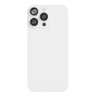 Für Apple iPhone 16 Pro Rückglas mit NFC, Enlarged Kamera Rahmen White Titanium Original ausgebaut