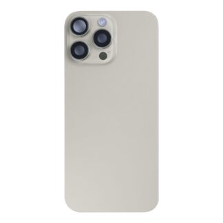 Für Apple iPhone 16 Pro Rückglas mit NFC, Enlarged Kamera Rahmen Natural Titanium Original ausgebaut