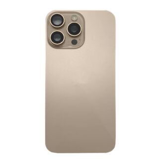 Für Apple iPhone 16 Pro Rückglas mit NFC, Enlarged Kamera Rahmen Desert Titanium Original ausgebaut
