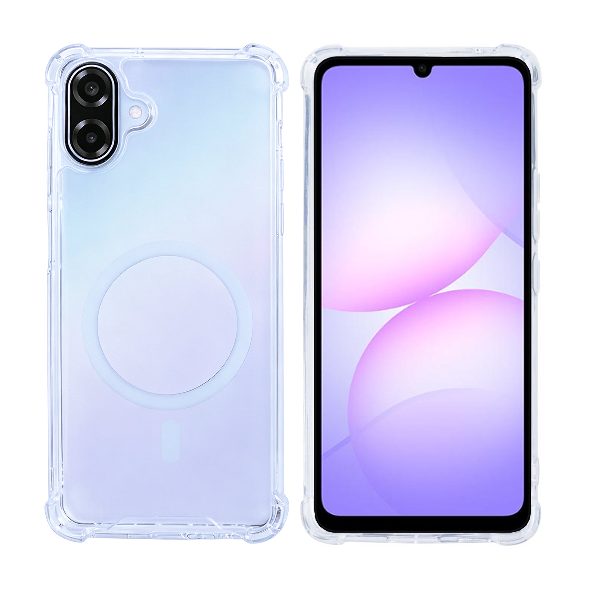 Rixus Anti-Burst Hülle mit MagSafe kompatibel für Samsung Galaxy A07, A08 Transparent – Bild 3