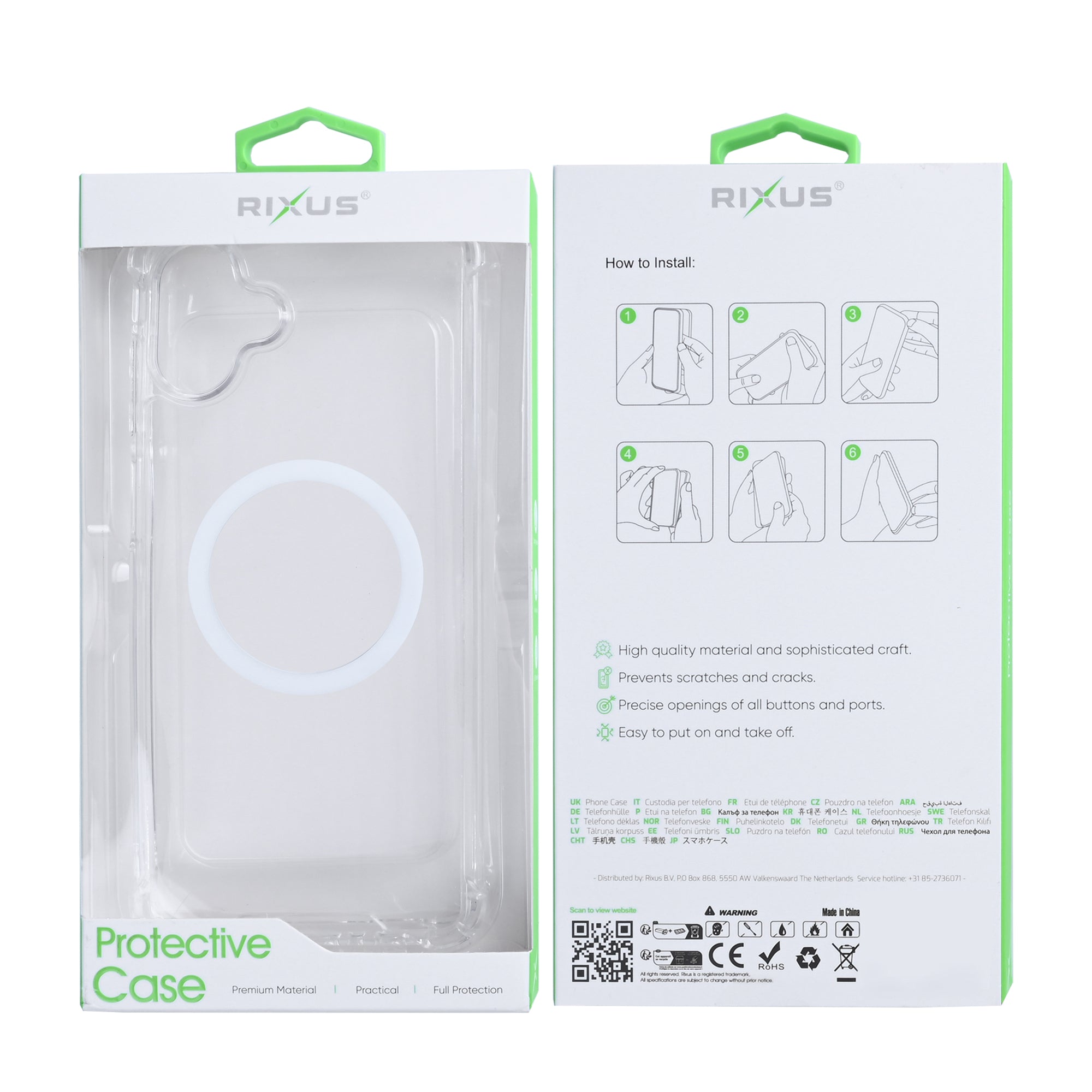 Rixus Anti-Burst Hülle mit MagSafe kompatibel für Samsung Galaxy A07, A08 Transparent – Bild 6