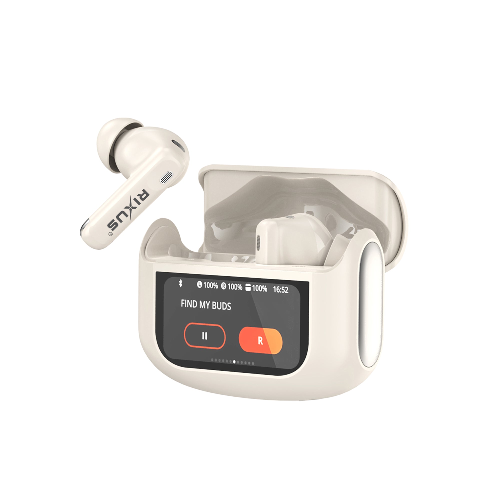 Rixus RXBH63C Wireless Earbuds Touch Hülle Pro Beige – Bild 2