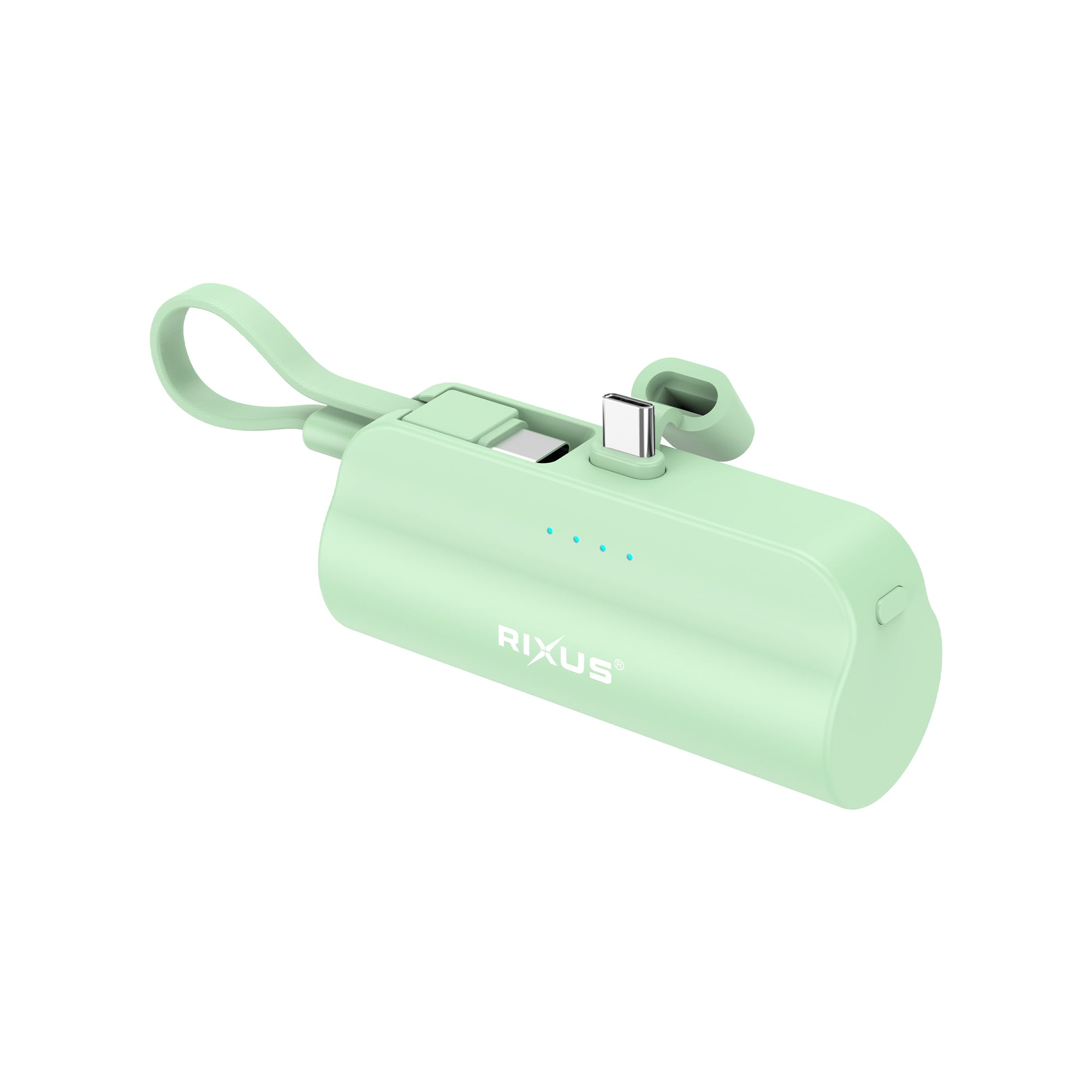 Rixus RXPB98G Mini Click-On Powerbank USB-C 5000mAh Green – Bild 2