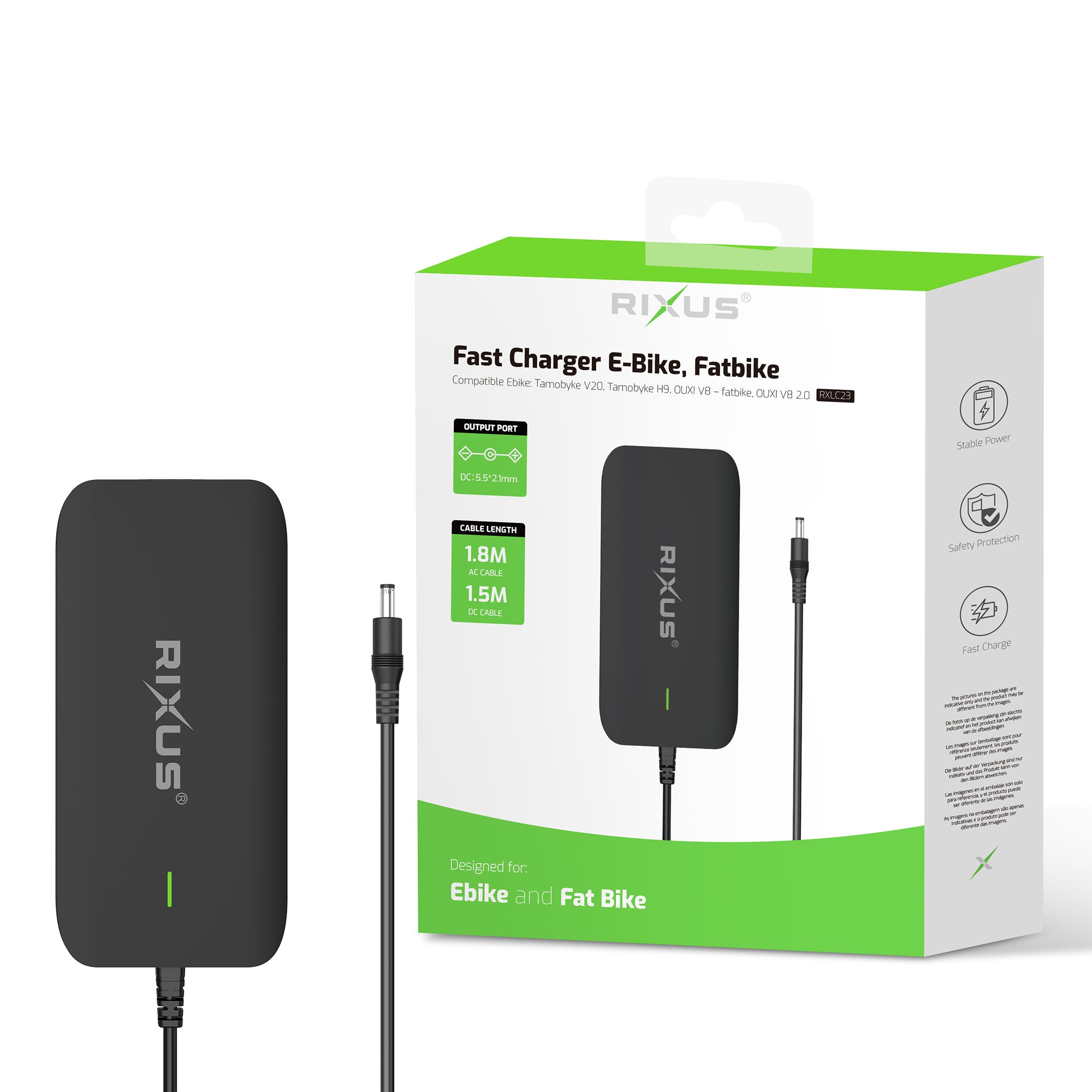 Rixus RXLC23 Fast Charger für Fatbike Ouxi V8,H9 Black – Bild 4