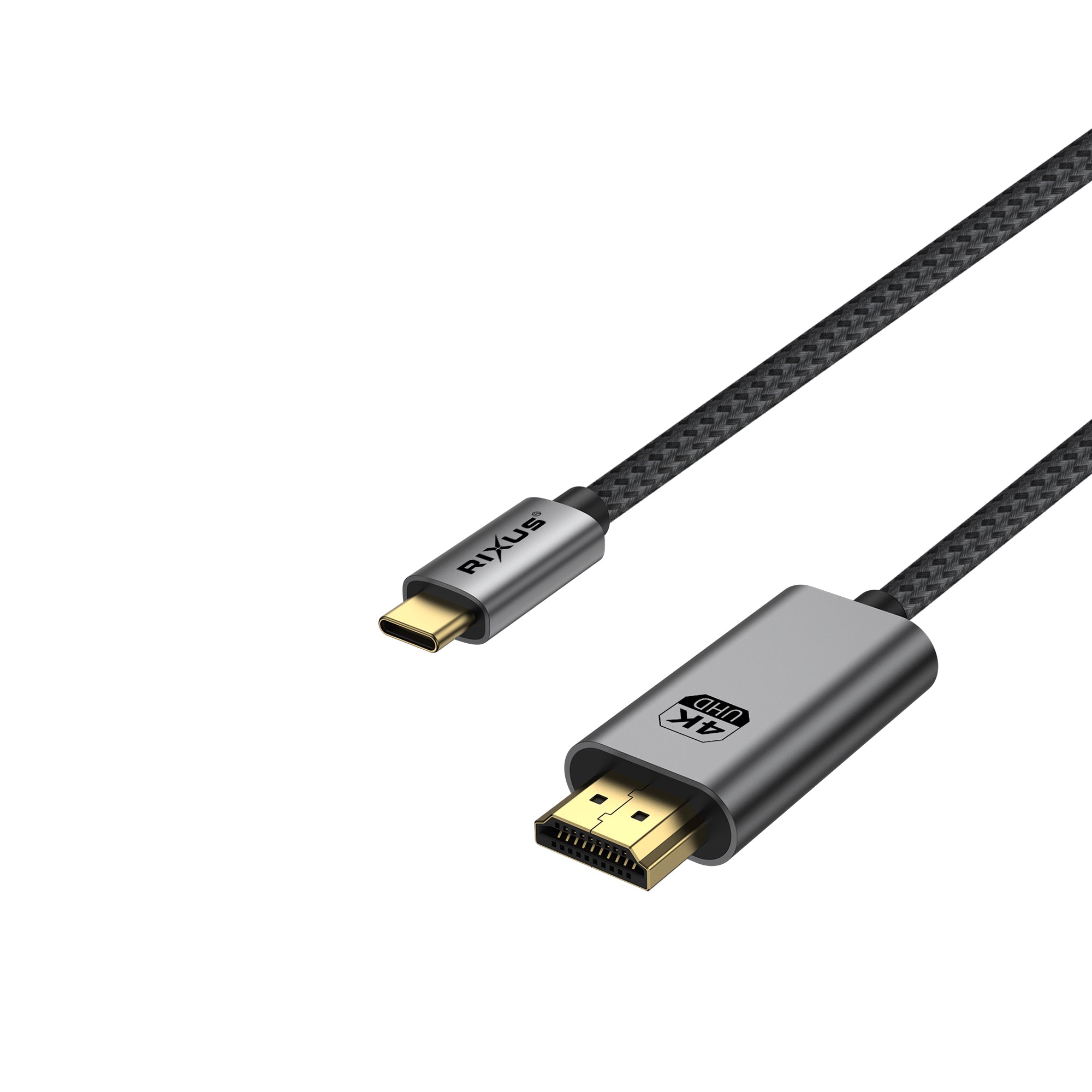 Rixus RXHU15 USB-C To HDMI Kabel Premium 4K 1.8m Space Gray – Bild 2