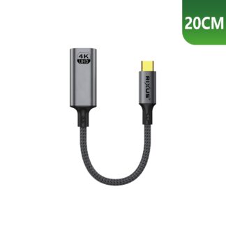 Rixus RXHU17 USB-C To HDMI Female Converter 20cm Space Gray