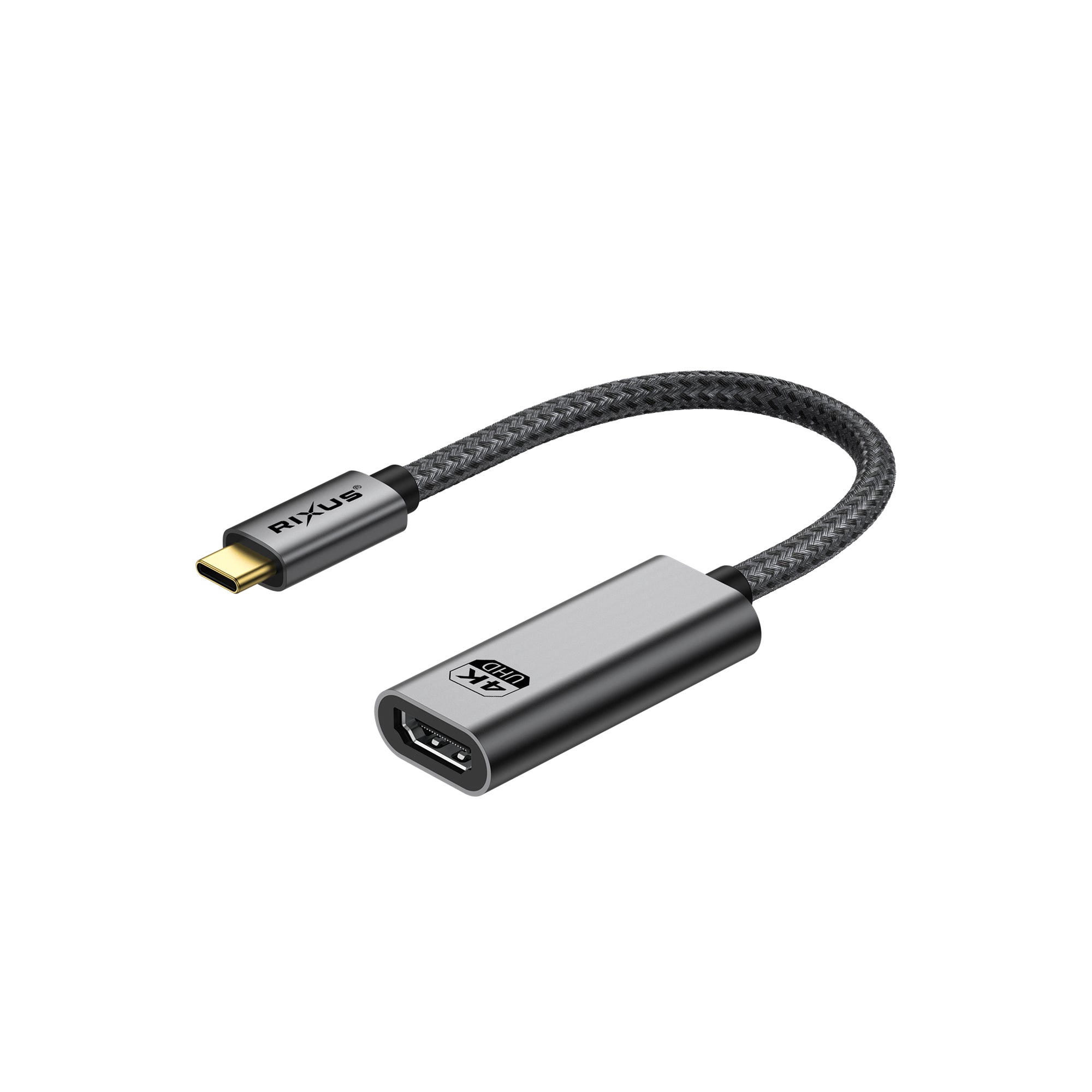 Rixus RXHU17 USB-C To HDMI Female Converter 20cm Space Gray – Bild 2