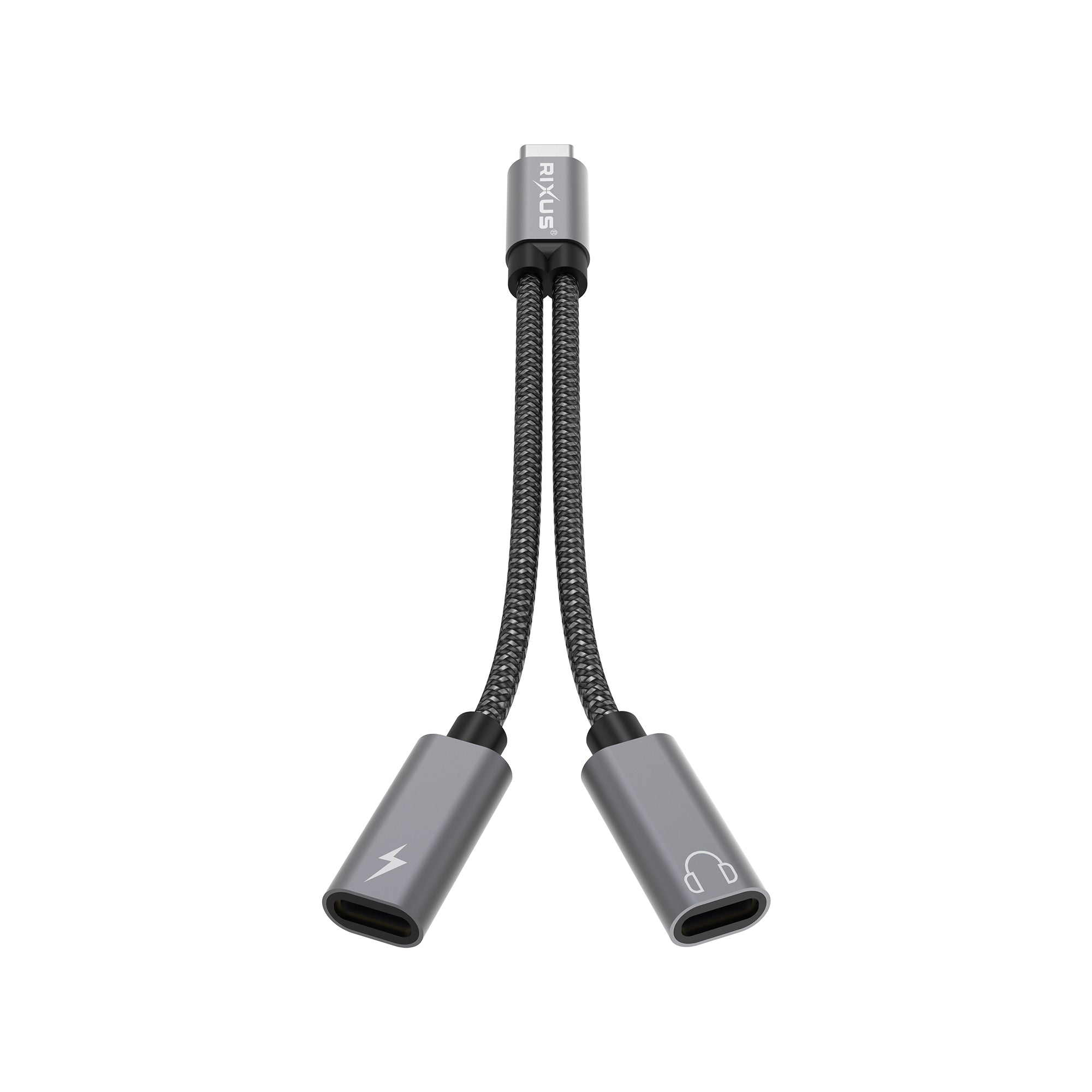 Rixus RXMU71 USB-C Splitter 15cm Space Gray – Bild 2
