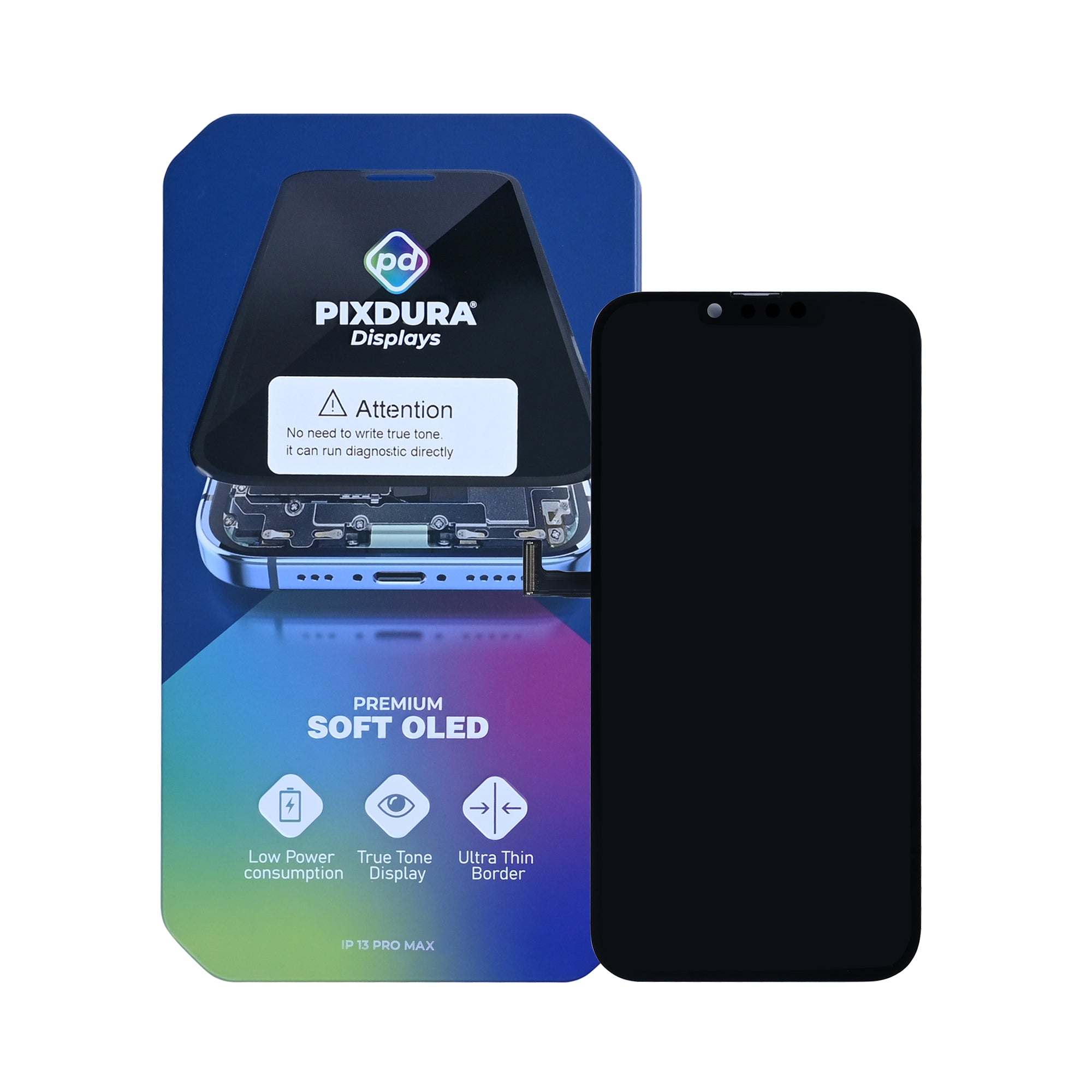 PIXDURA für Apple iPhone 13 Pro Max Display und Touchscreen-Digitizer Soft-OLED (Run Diagnostics) (120Hz) – Bild 2