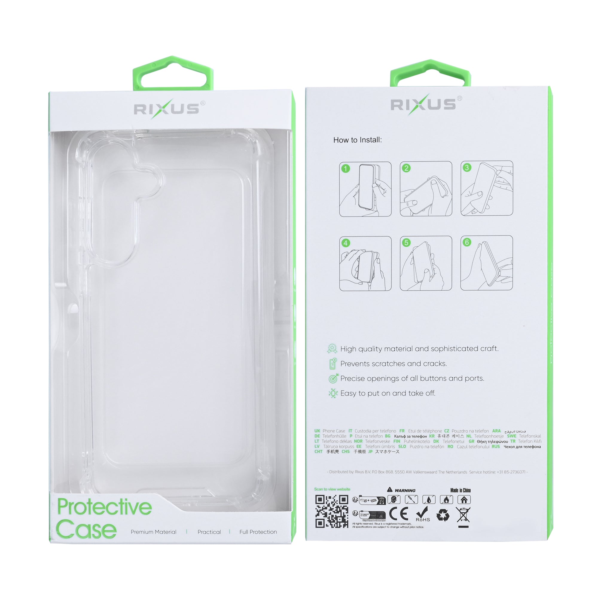 Rixus Anti-Burst Hülle für Samsung Galaxy S25 FE Transparent – Bild 6