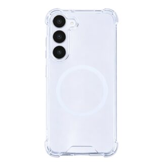Rixus Anti-Burst Hülle mit MagSafe kompatibel für Samsung Galaxy S25 FE Transparent