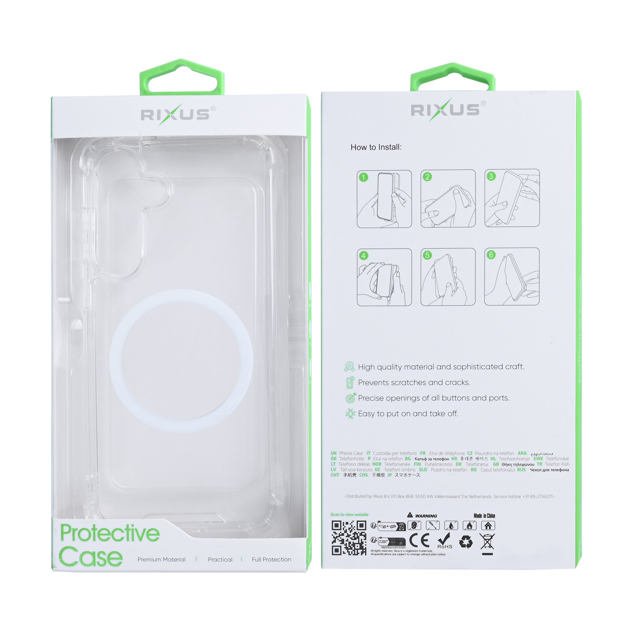 Rixus Anti-Burst Hülle mit MagSafe kompatibel für Samsung Galaxy S25 FE Transparent – Bild 6