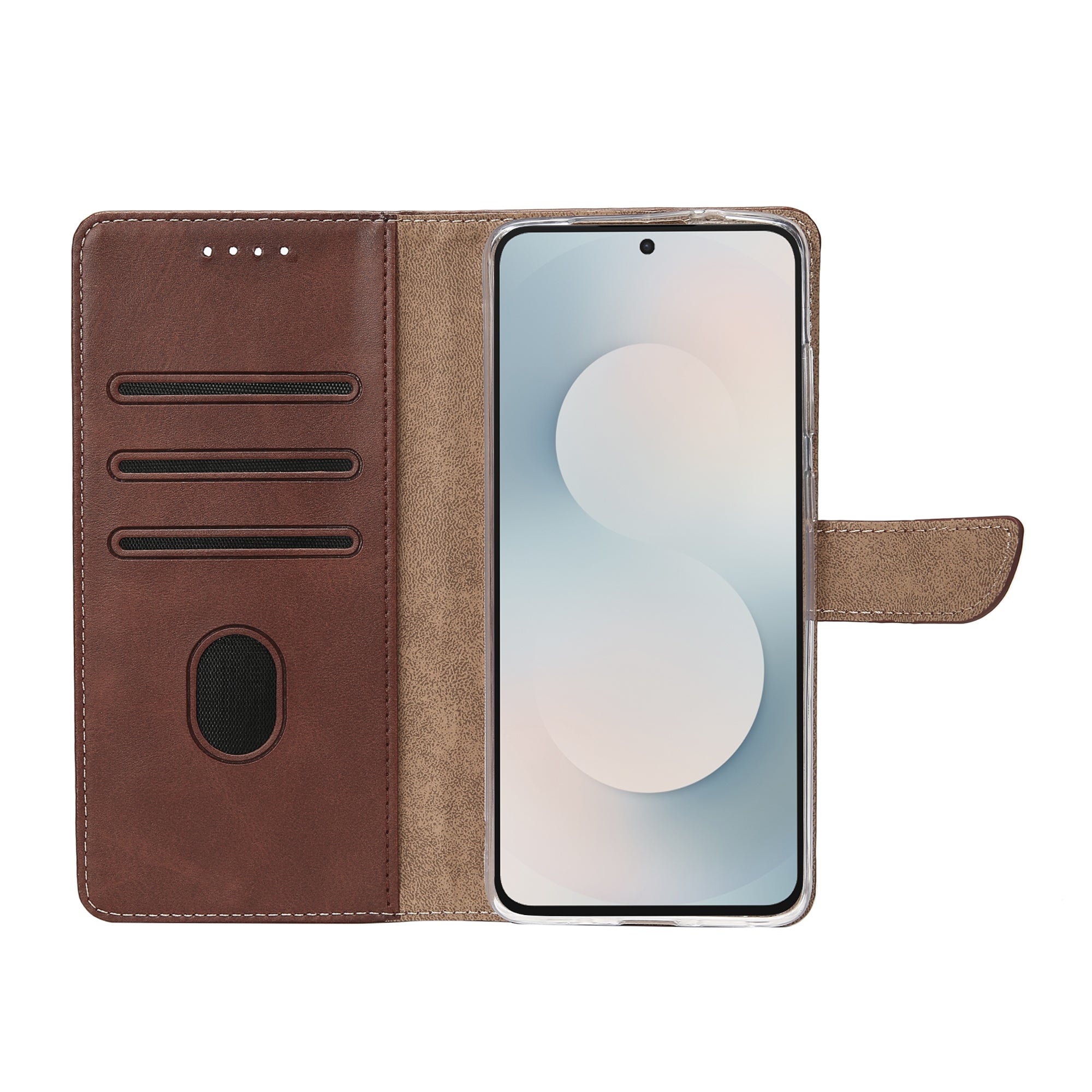 Rixus Buchhülle für Samsung Galaxy S25 FE Brown – Bild 5