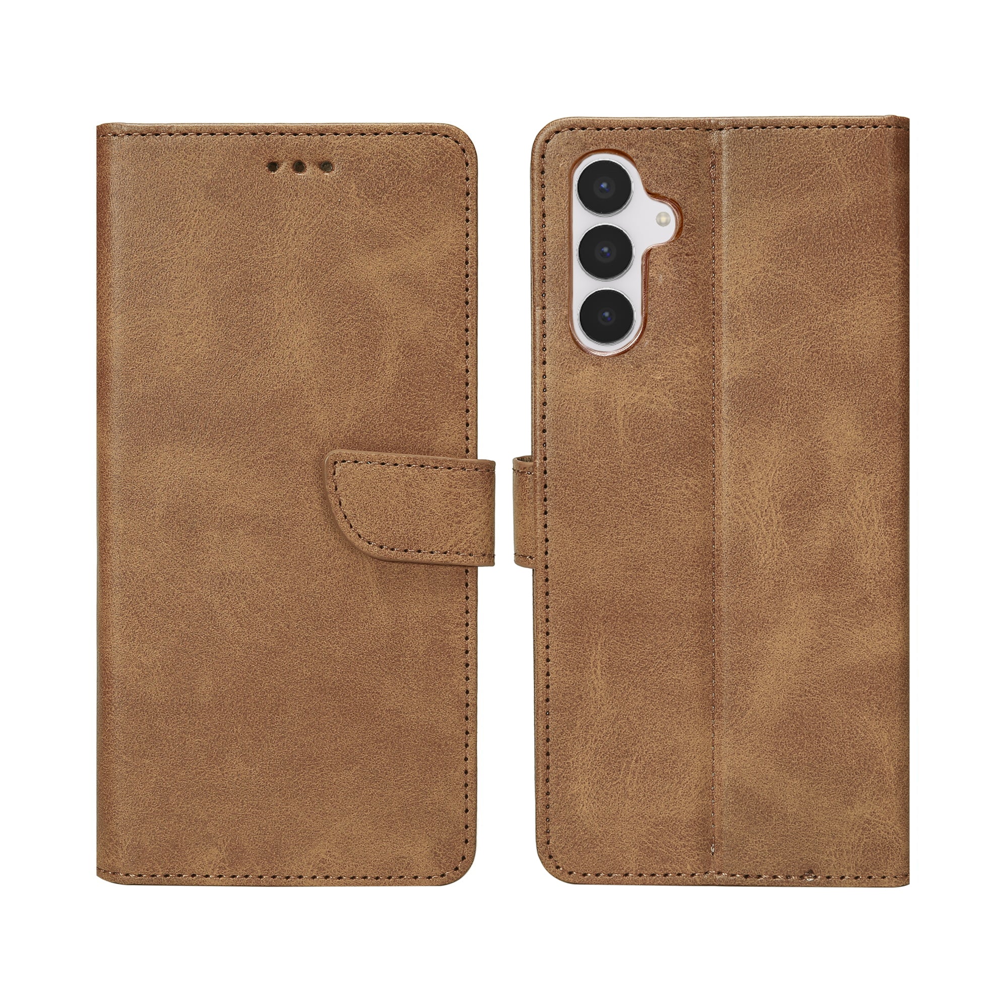 Rixus Buchhülle für Samsung Galaxy S25 FE Light Brown – Bild 3