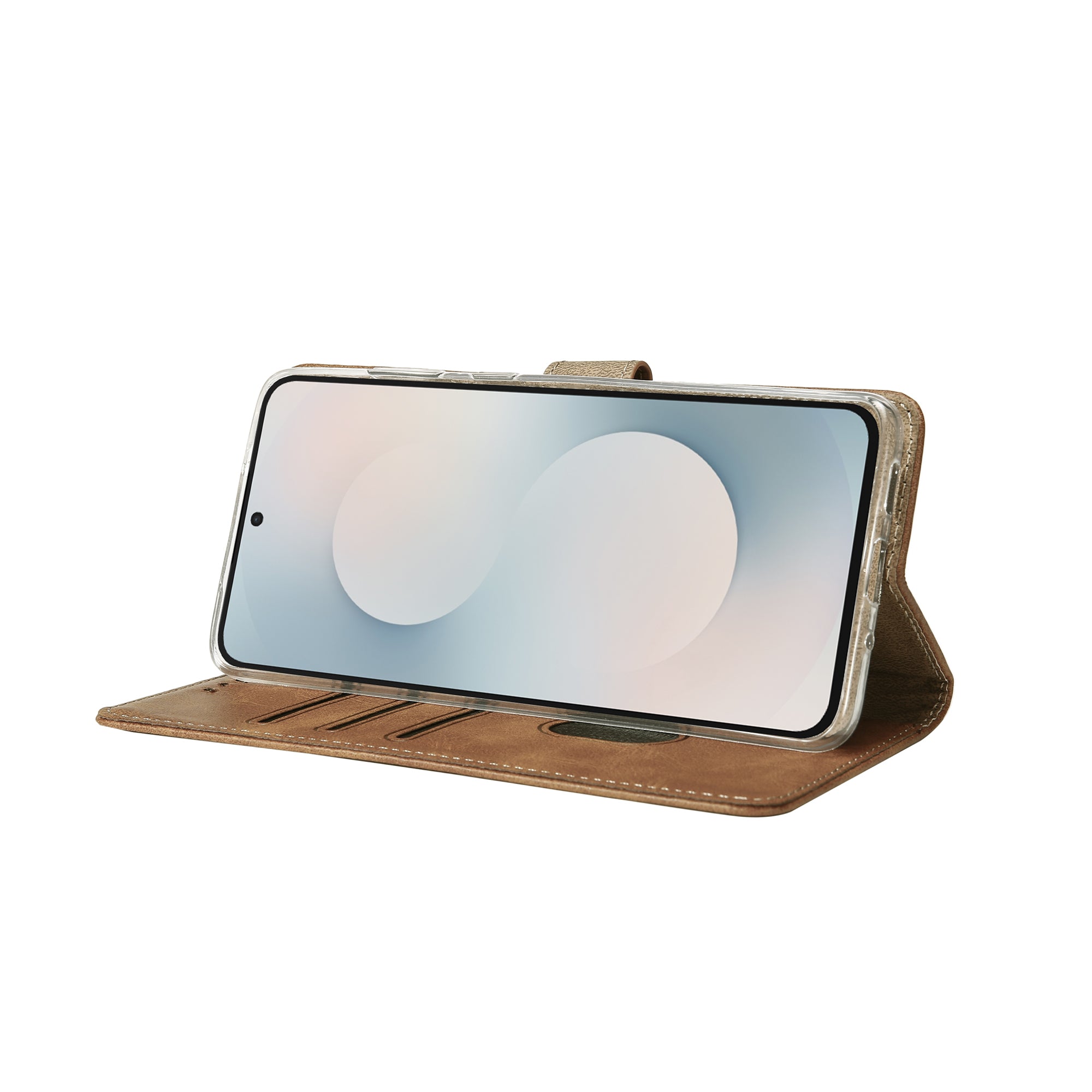 Rixus Buchhülle für Samsung Galaxy S25 FE Light Brown – Bild 6