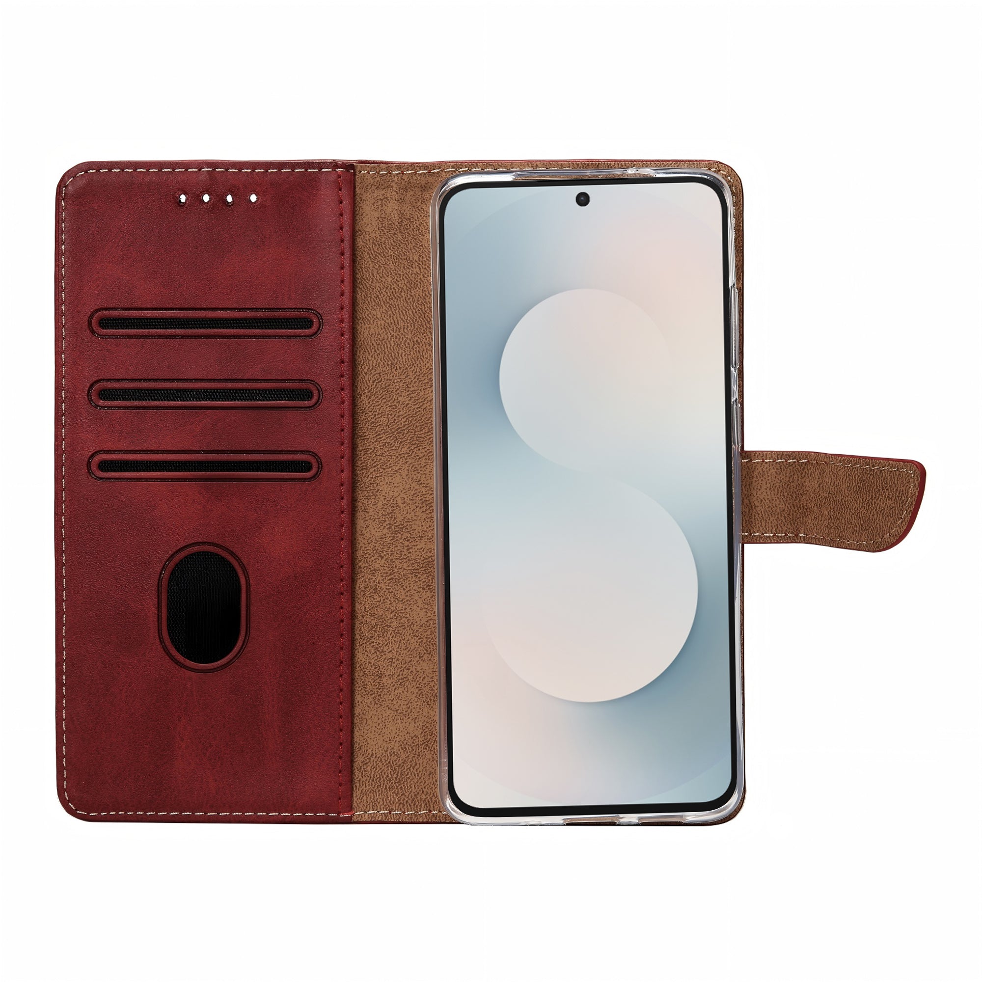 Rixus Buchhülle für Samsung Galaxy S25 FE Dark Red – Bild 5