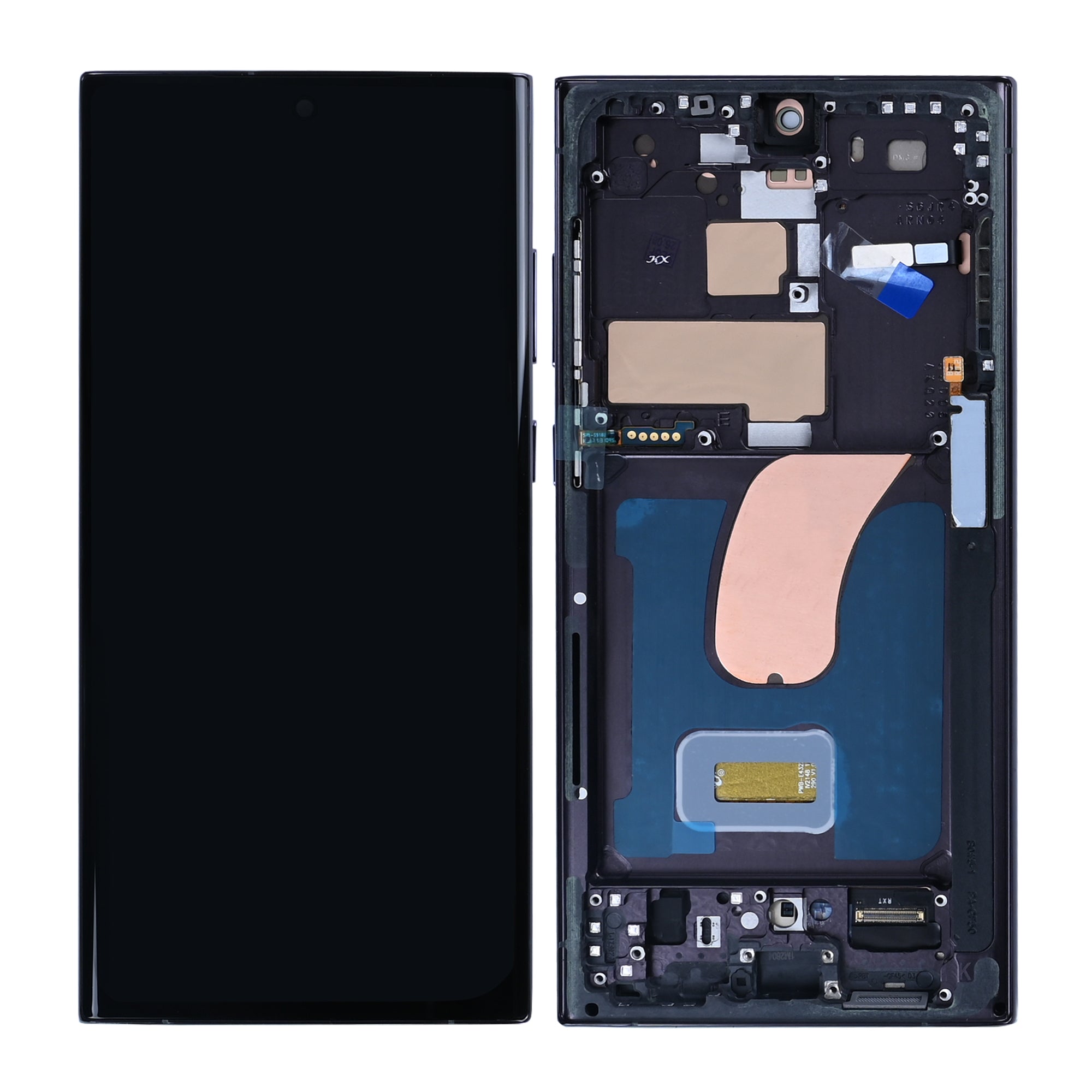 Samsung Galaxy S23 Ultra S918B Display und Touchscreen-Digitizer mit Rahmen Phantom Black Soft-OLED – Bild 4