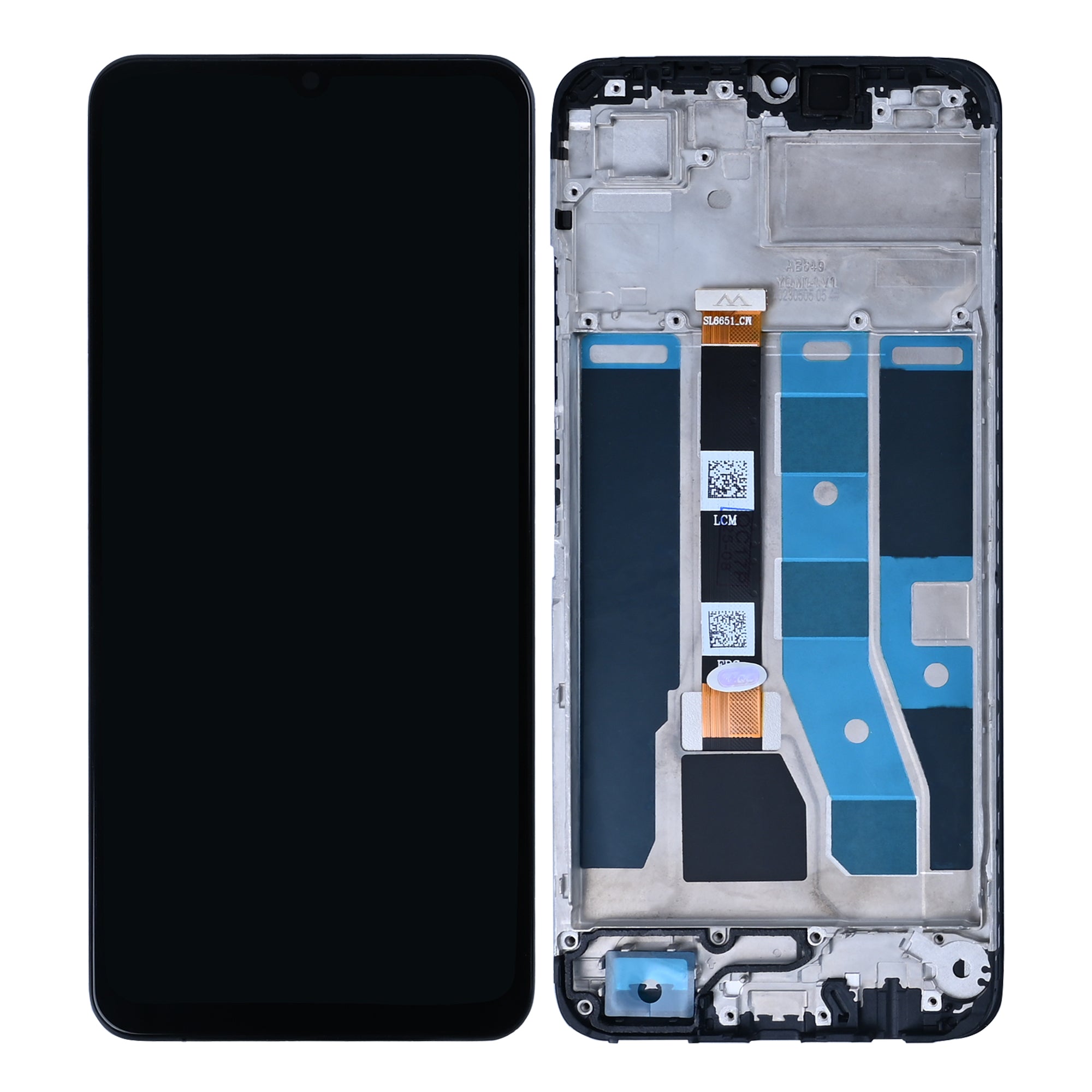 OEM Display für Realme C53 mit Rahmen Schwarz – Bild 4