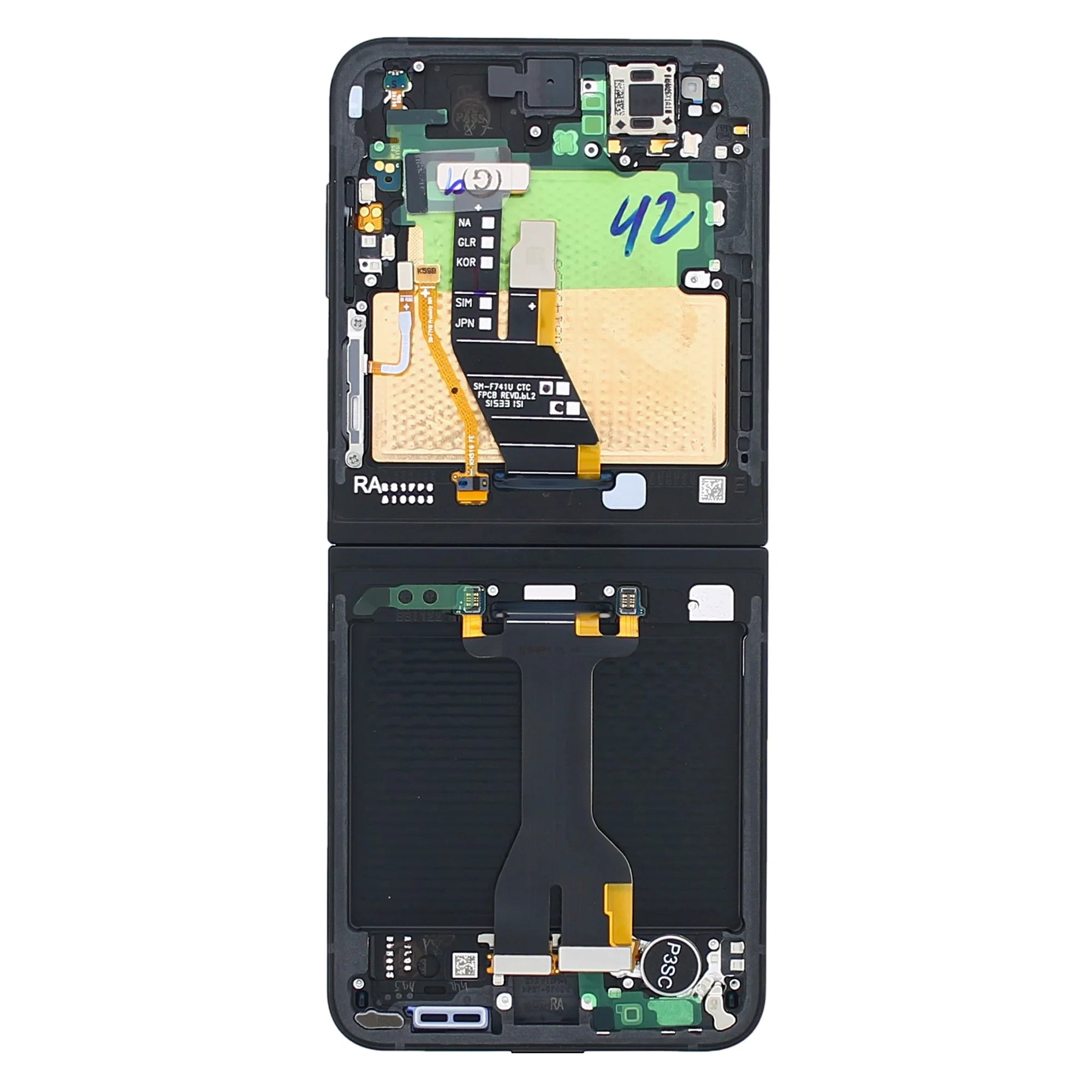 Samsung Galaxy Z Flip7 FE Main F761B Original Servicepack Display Rahmen Schwarz – Bild 3