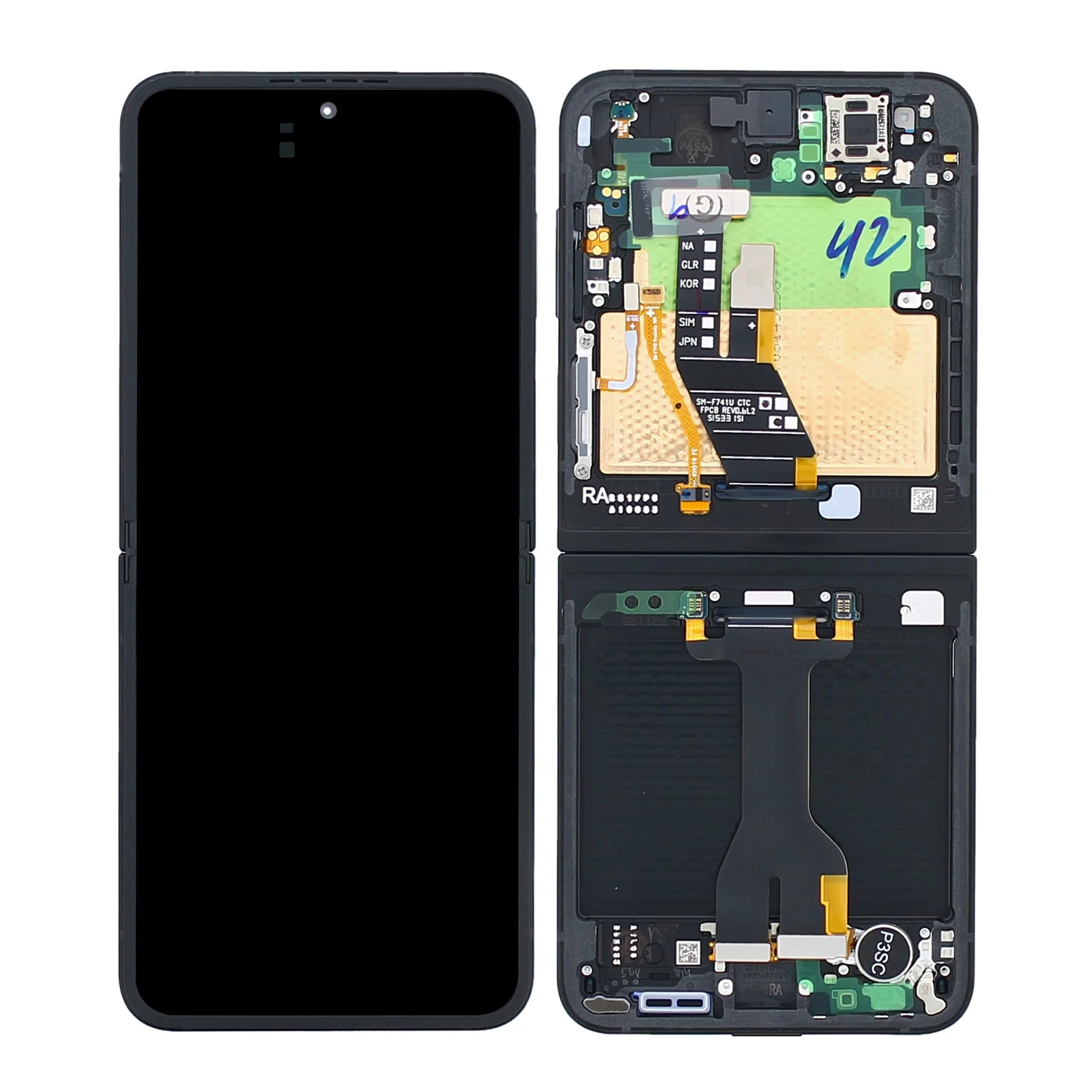 Samsung Galaxy Z Flip7 FE Main F761B Original Servicepack Display Rahmen Schwarz – Bild 4
