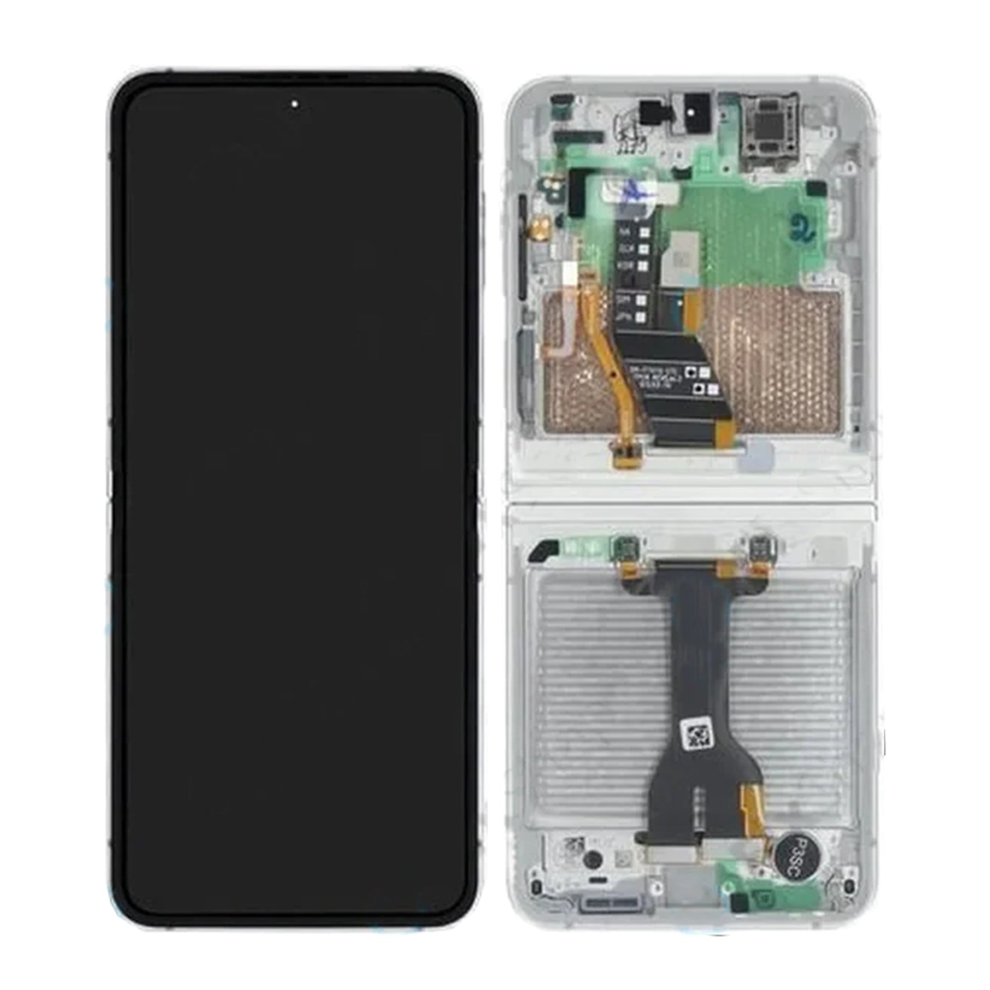 Samsung Galaxy Z Flip7 FE Main F761B Original Service Pack Display Rahmen Weiss – Bild 4